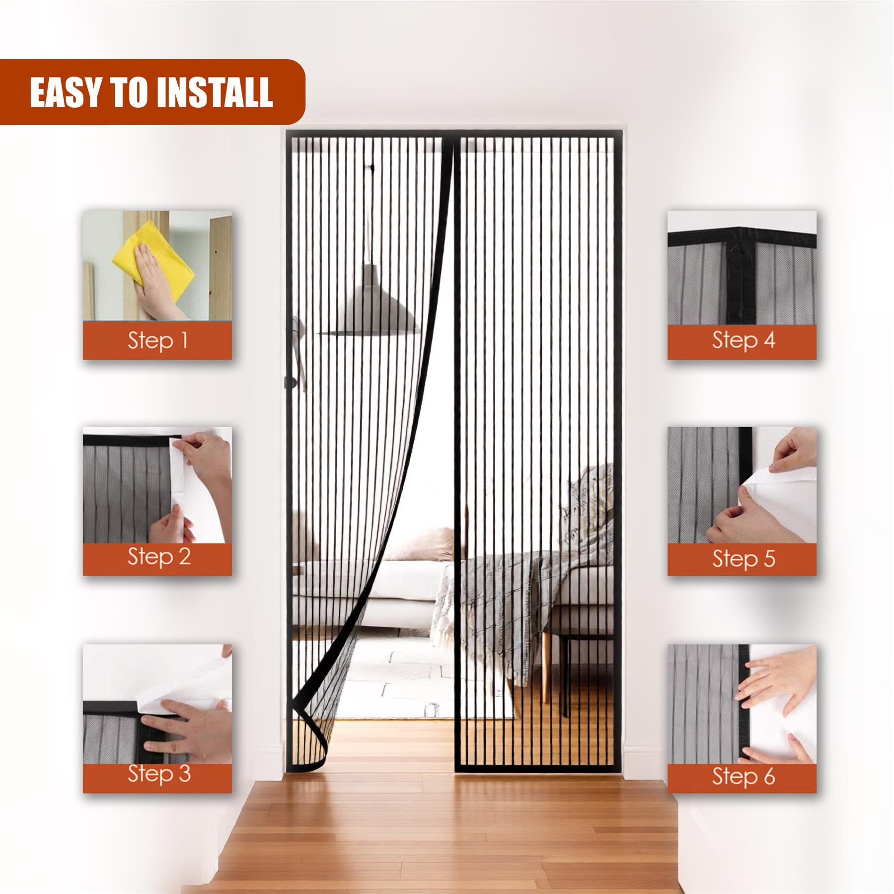 Magnetic Black Fly Screen