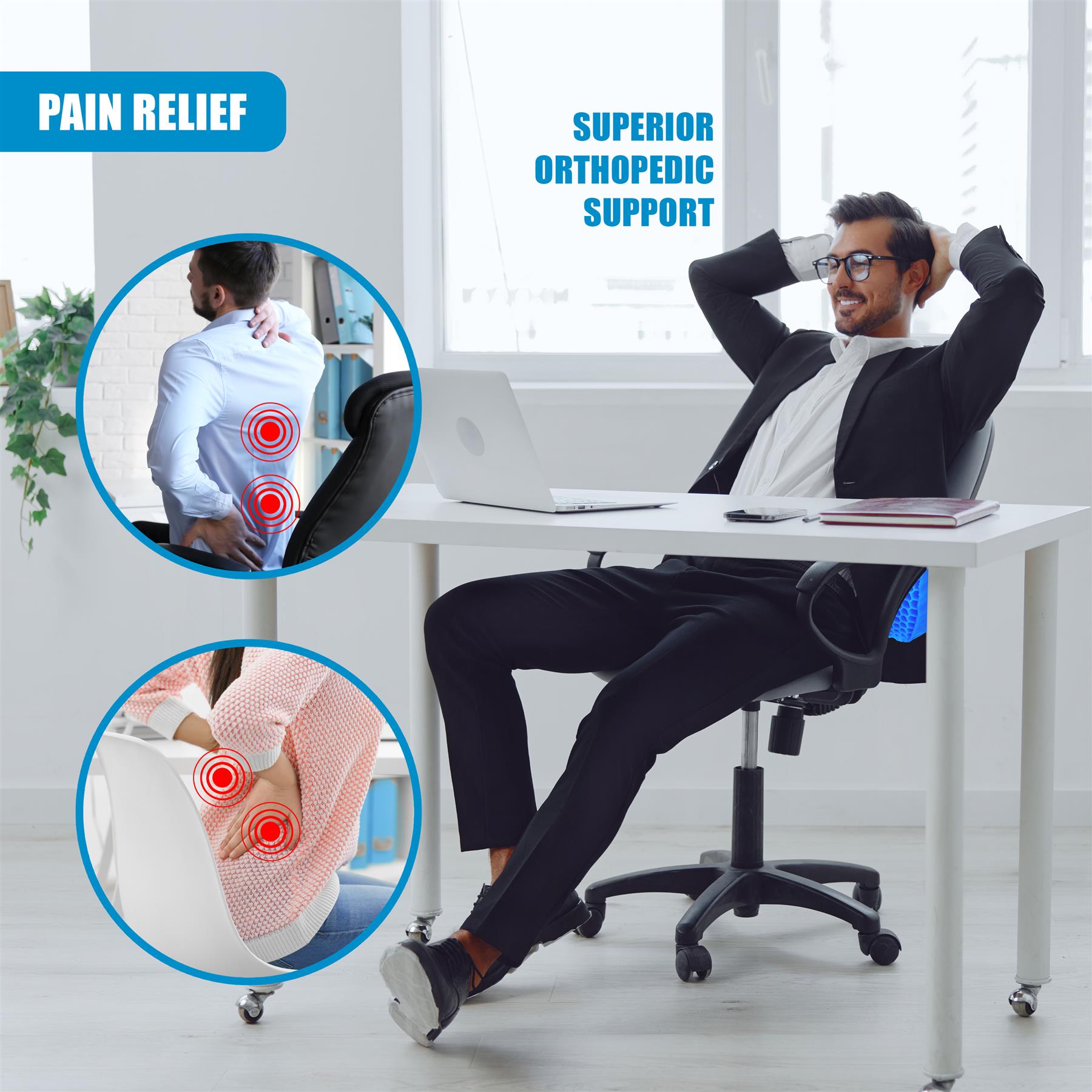 Orthopaedic Gel Seat Cushion by GEEZY - The Magic Toy Shop