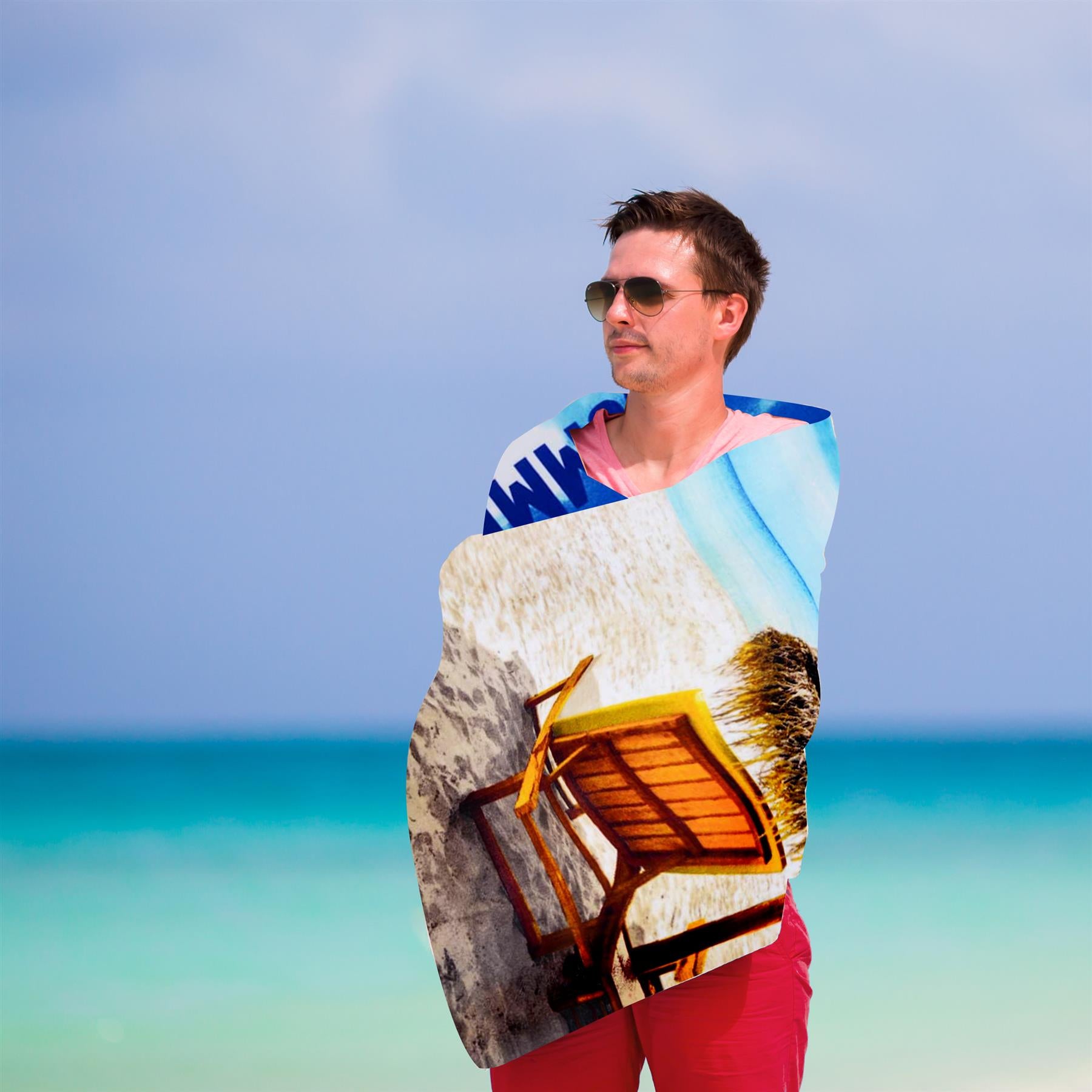 Hello Summer Design Large Towel by Geezy - The Magic Toy Shop