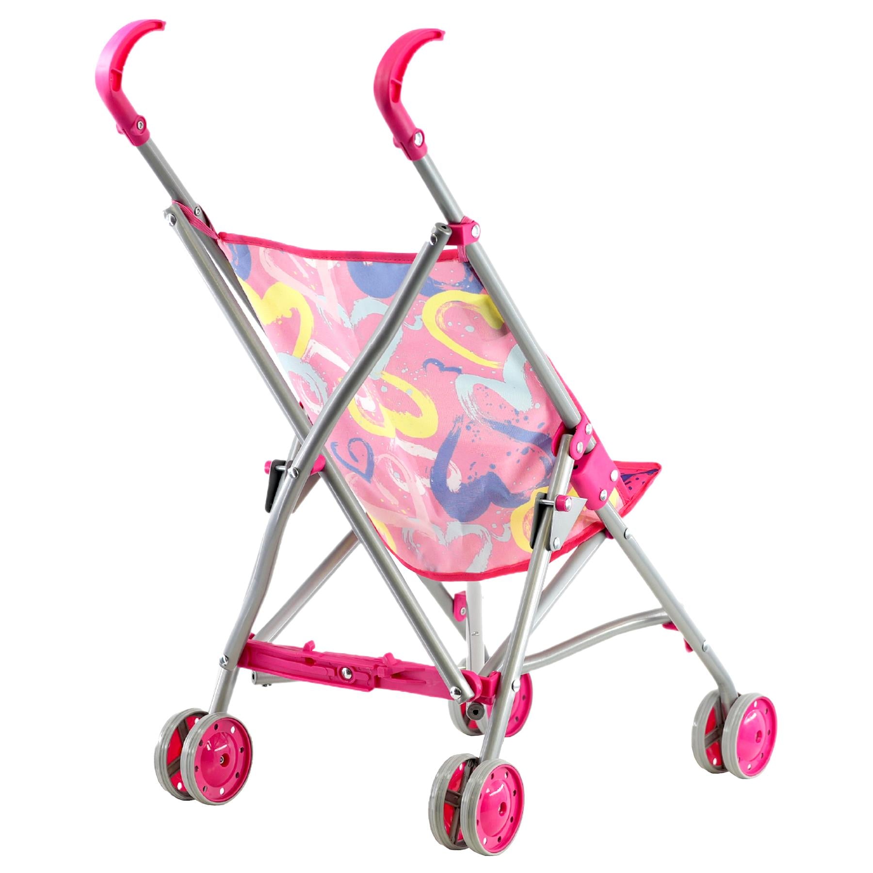 Baby Doll Pink Foldable Stroller by BiBi Doll - The Magic Toy Shop