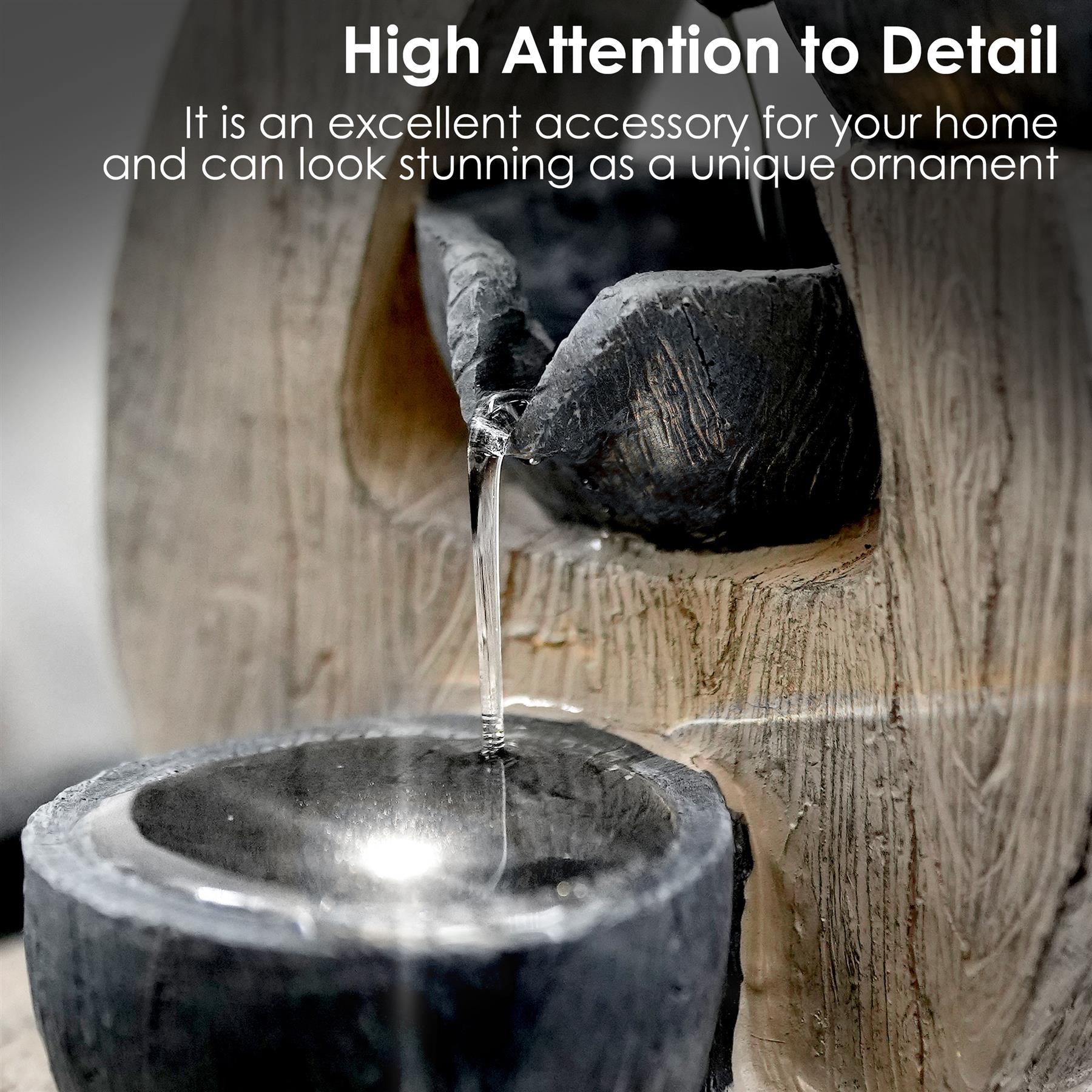 4 Bowls Water Feature Indoor With LED by GEEZY - The Magic Toy Shop