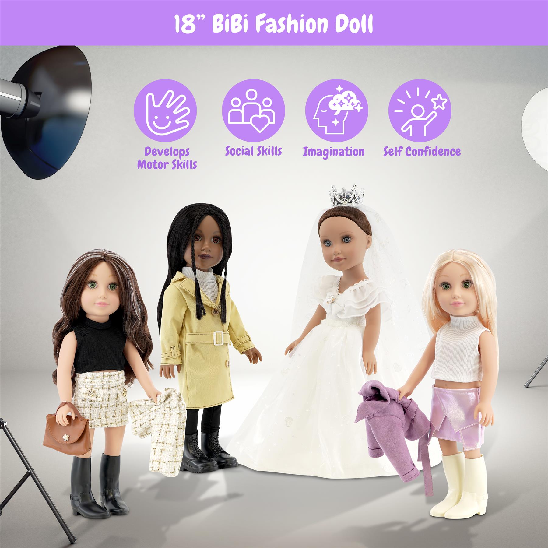 BiBi Fashion Doll "BRIDE LILY" (47 cm / 18") by BiBi Doll - The Magic Toy Shop