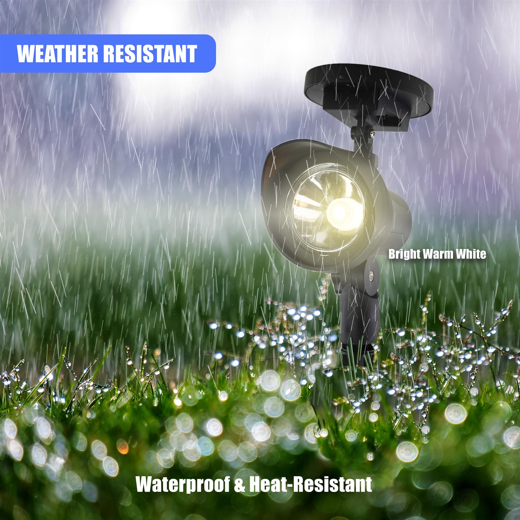 Adjustable Solar Spot Lights, Set of 2 – Warm White LED by GEEZY - The Magic Toy Shop