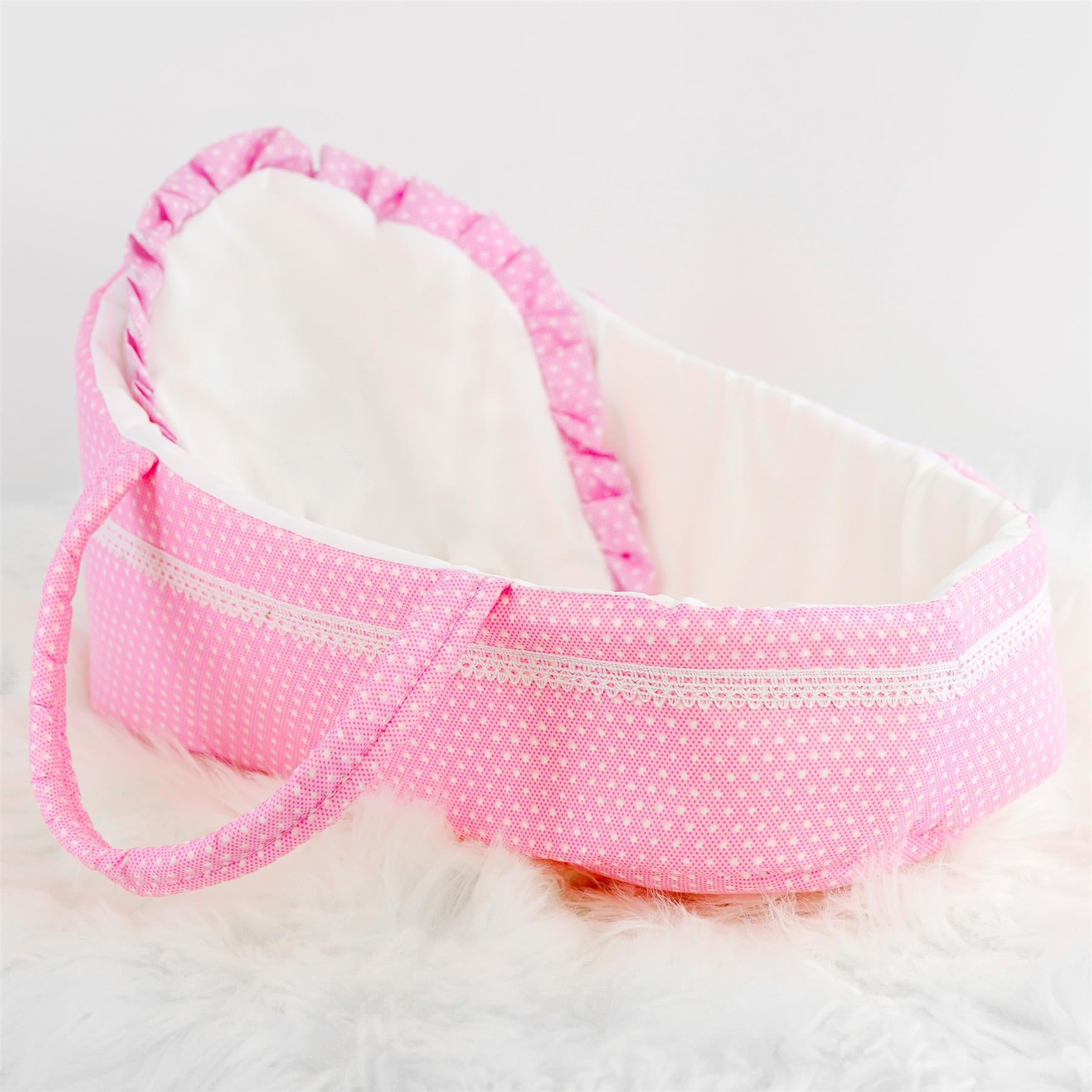 Pink Baby Doll Carry Cot (38 cm / 15")
