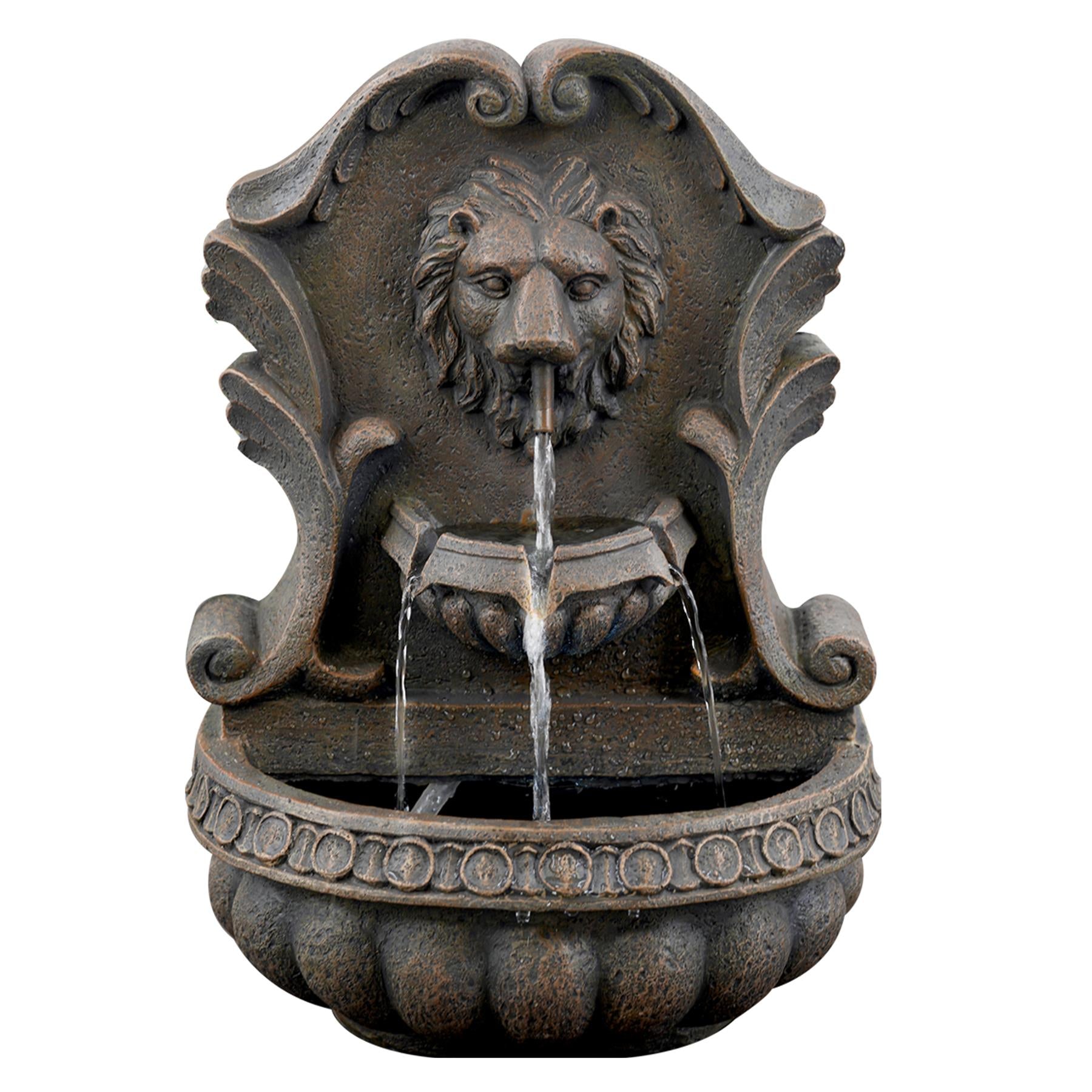 Lion Water Feature Outdoor With LED by GEEZY - The Magic Toy Shop