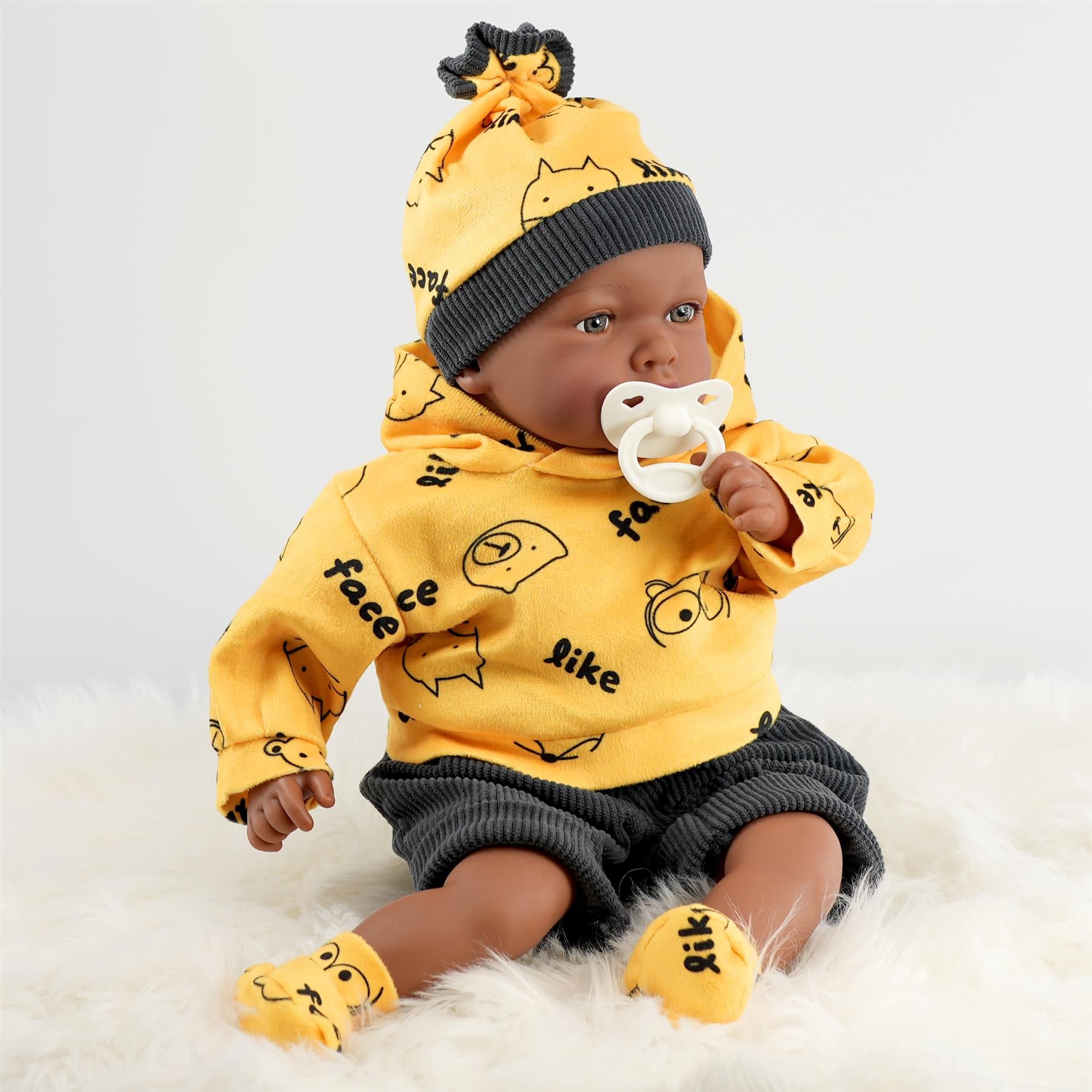 BiBi Black Baby Doll "Jax" (45 cm / 18") by BiBi Doll - The Magic Toy Shop