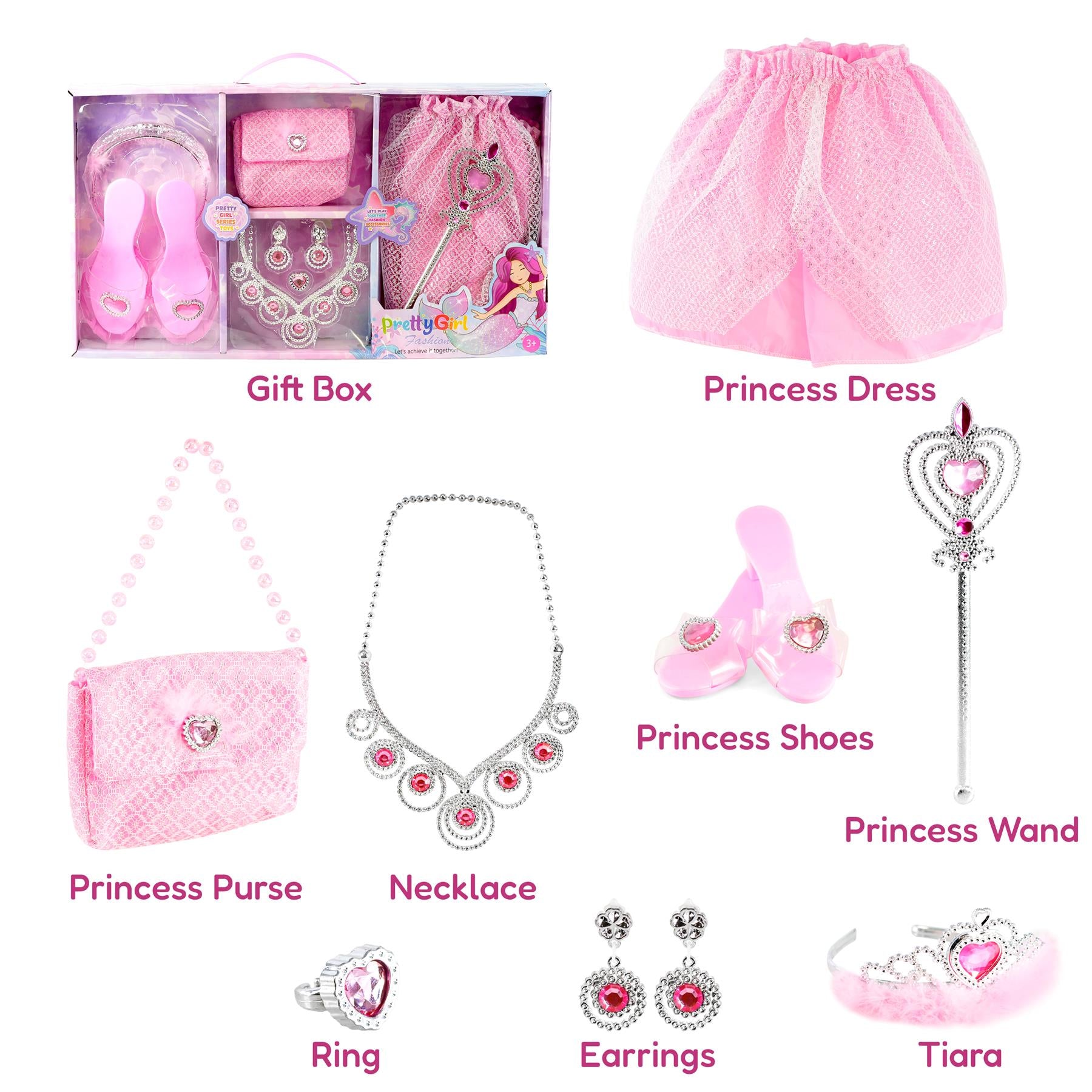 Princess Costume for Girls with Accessories by The Magic Toy Shop - The Magic Toy Shop