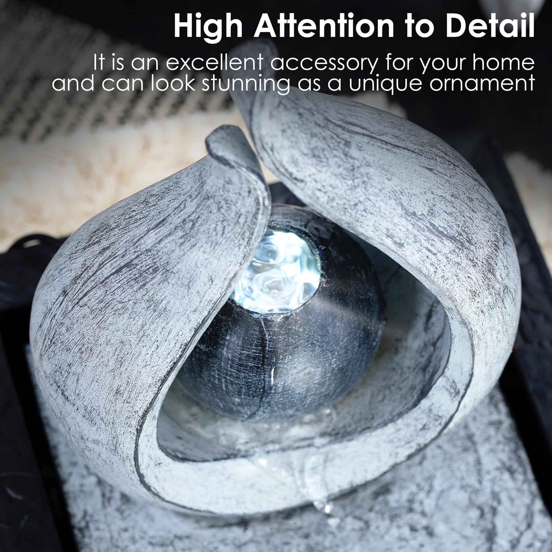 Flame Water Feature Indoor With LED by GEEZY - The Magic Toy Shop