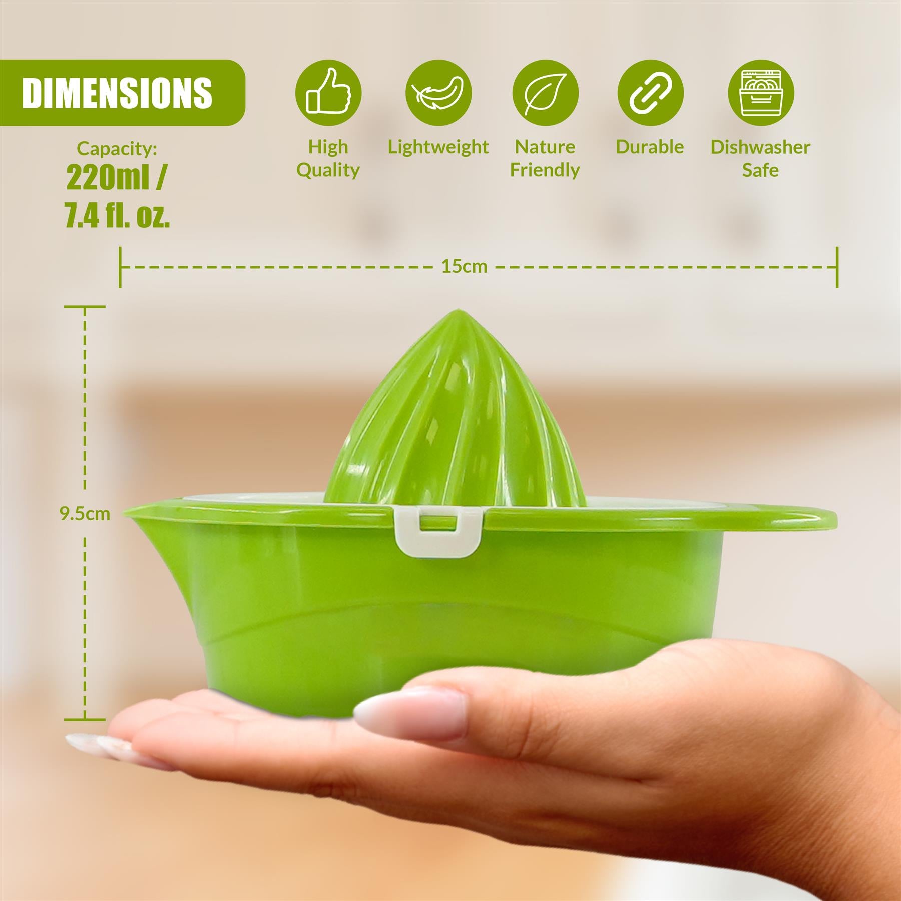 Plastic Manual Juicer 220ml by GEEZY - The Magic Toy Shop