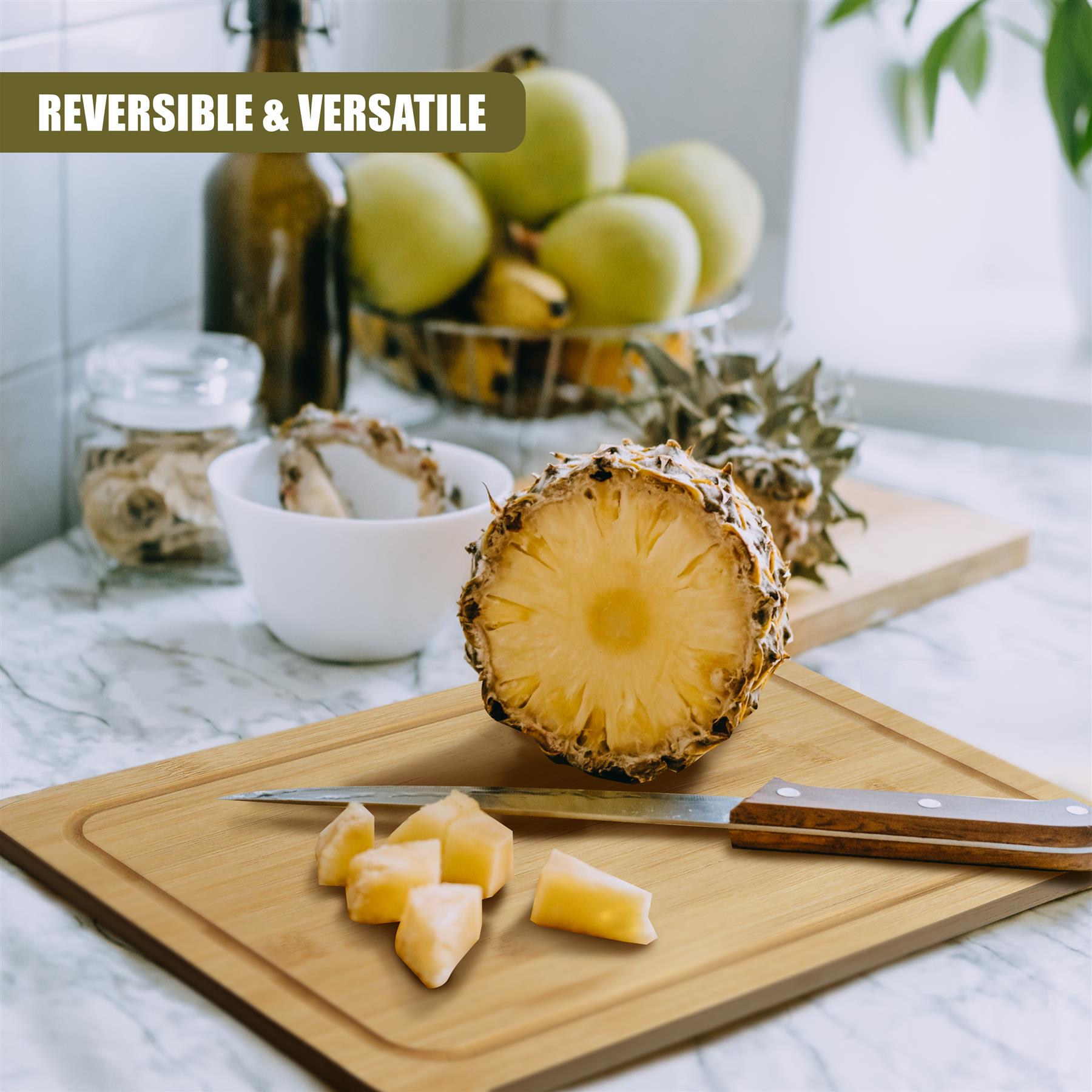 Large Bamboo Chopping Board 37x25cm by GEEZY - The Magic Toy Shop