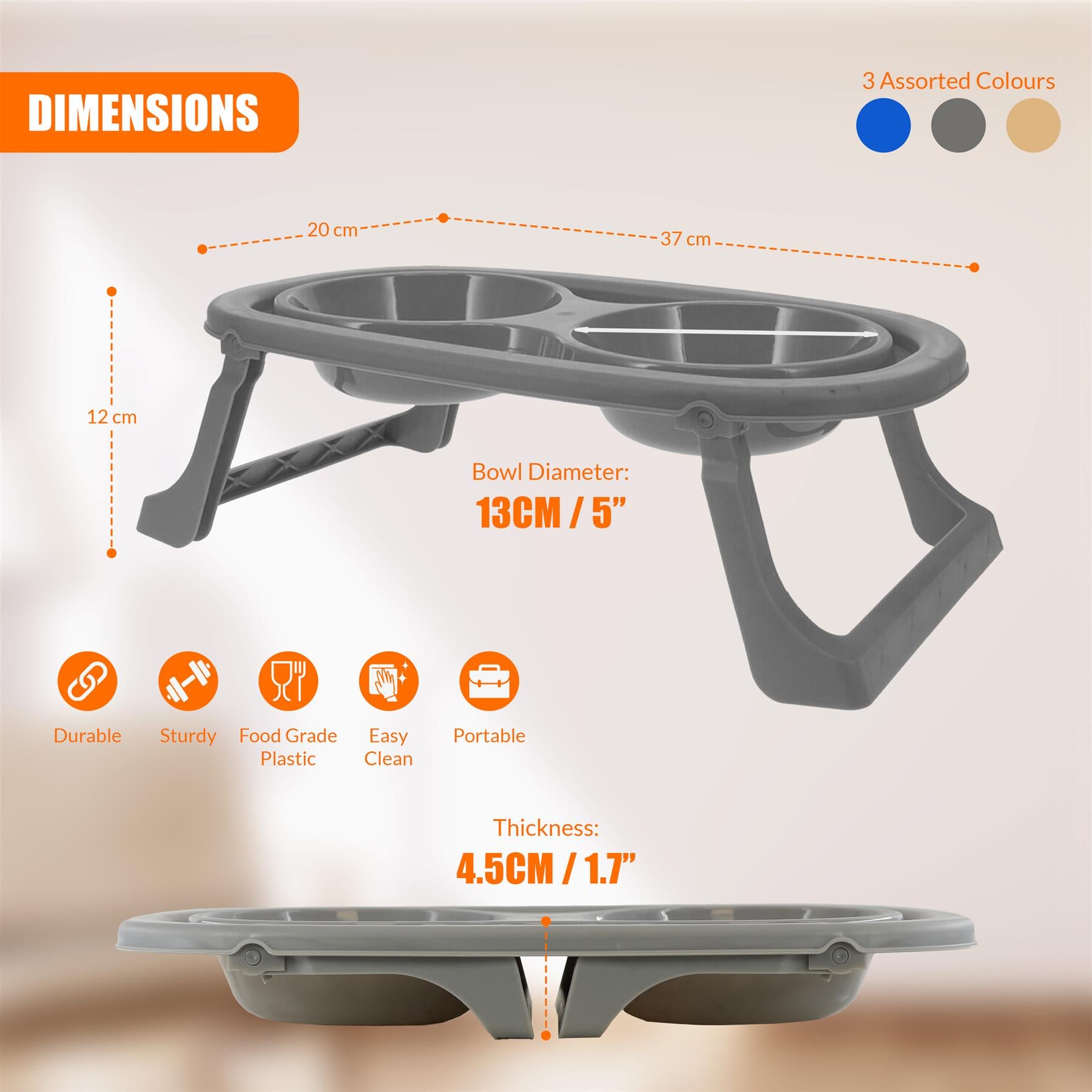 Elevated Double Pet Bowls by GEEZY - The Magic Toy Shop