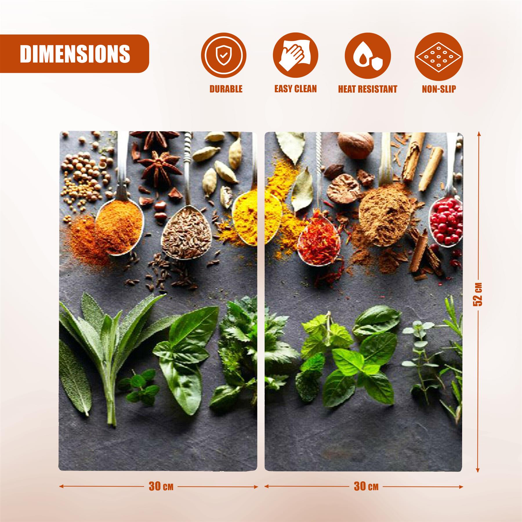 Glass Cutting Boards with Spoon & Herbs Design by Geezy - The Magic Toy Shop