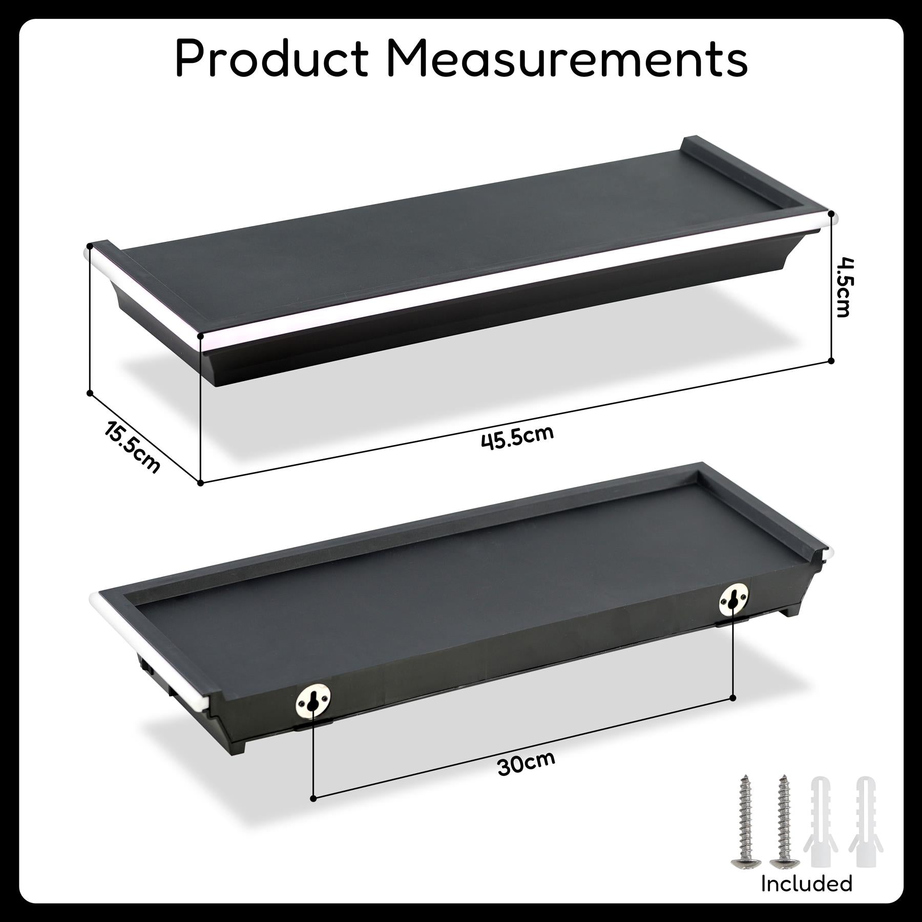 Floating Shelves with LED Lights