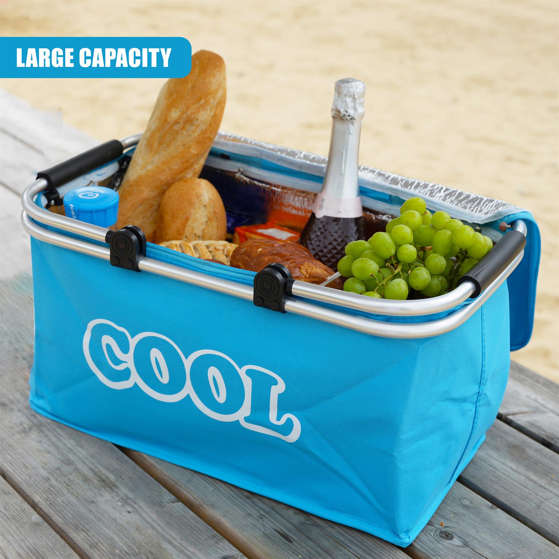 Blue Cooler Basket Bag by GEEZY - The Magic Toy Shop