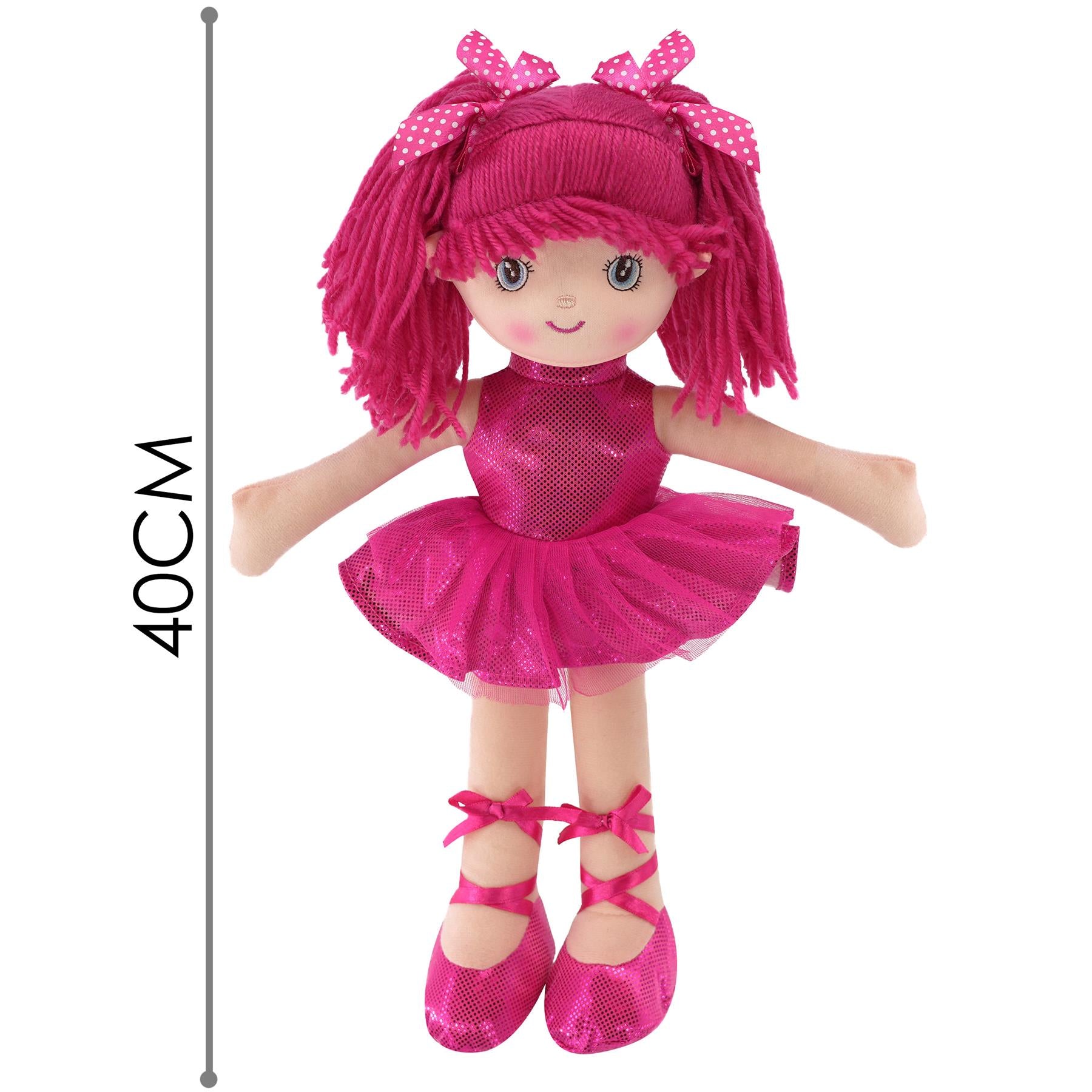 Ballerina Rag Doll 16" by BiBi Doll - The Magic Toy Shop