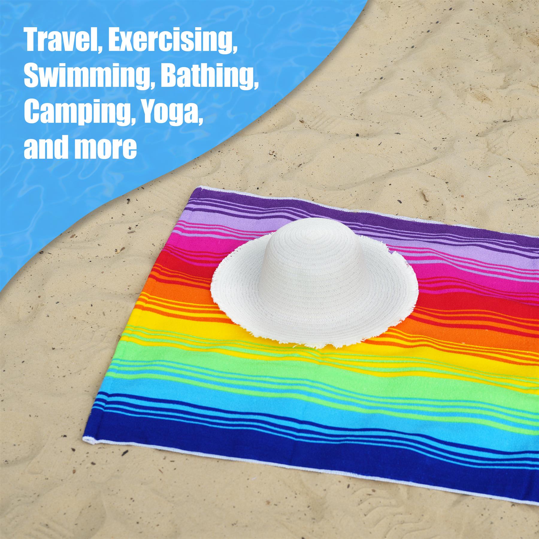 Rainbow Design Large Towel by GEEZY - The Magic Toy Shop