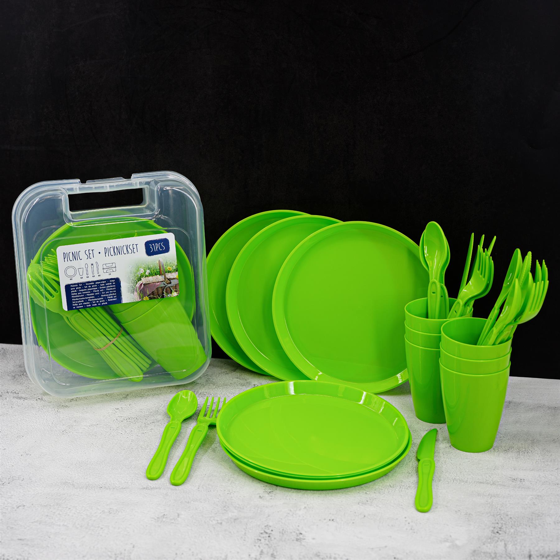 Green Camping Set For Six 31 Pieces by GEEZY - The Magic Toy Shop