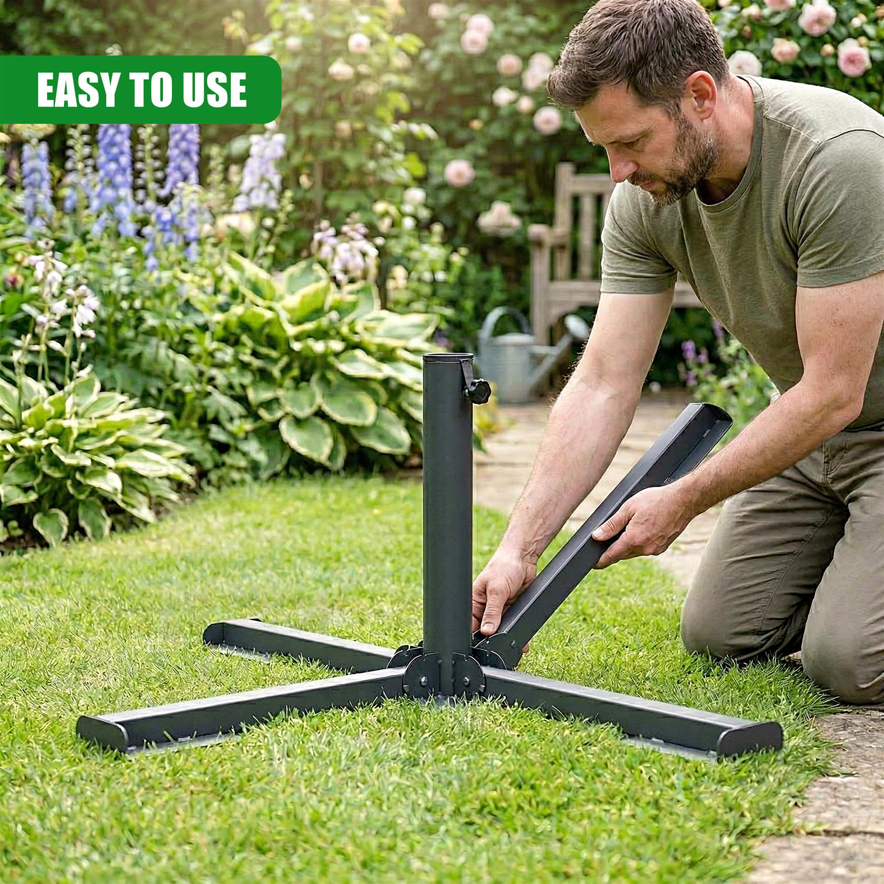 Metal Foldable Parasol Base