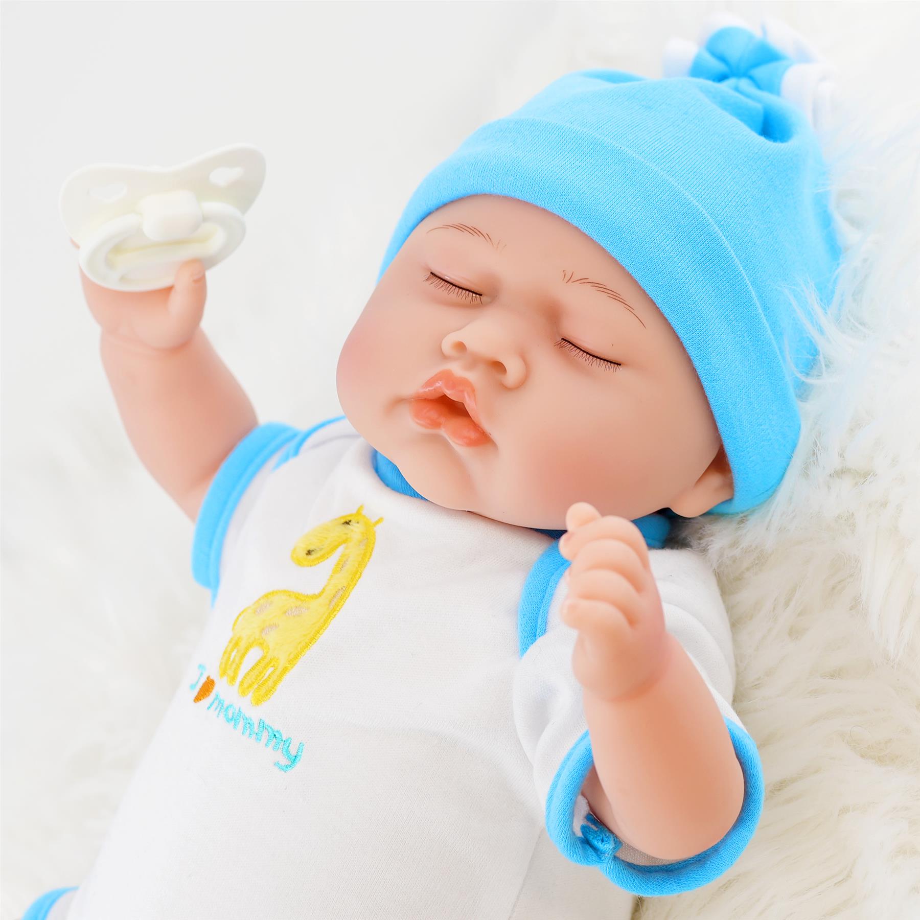 Lifelike Reborn Baby Sleeping Boy Doll 17" by BiBi Doll - The Magic Toy Shop