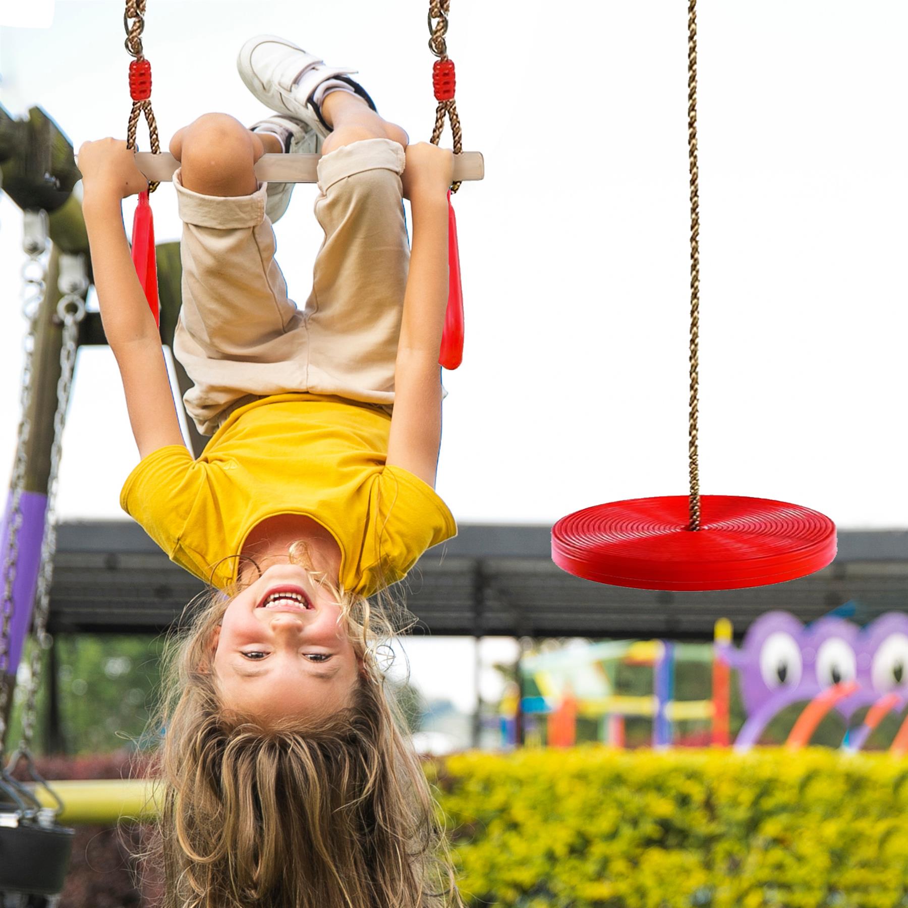 Trapeze Swing & Plate Seat by The Magic Toy Shop - The Magic Toy Shop