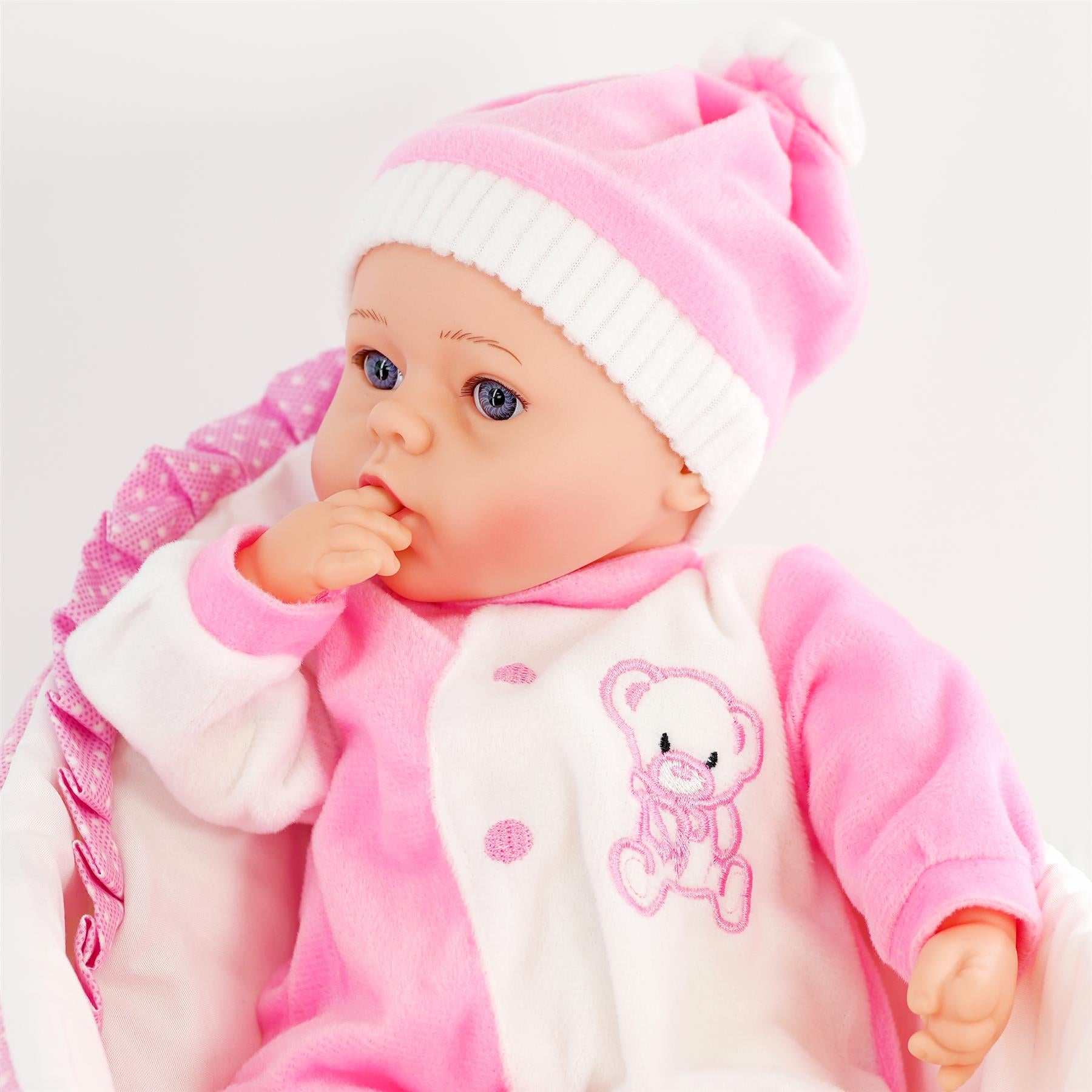 BiBi Baby Doll in Carry Cot (38 cm / 15") by The Magic Toy Shop - The Magic Toy Shop