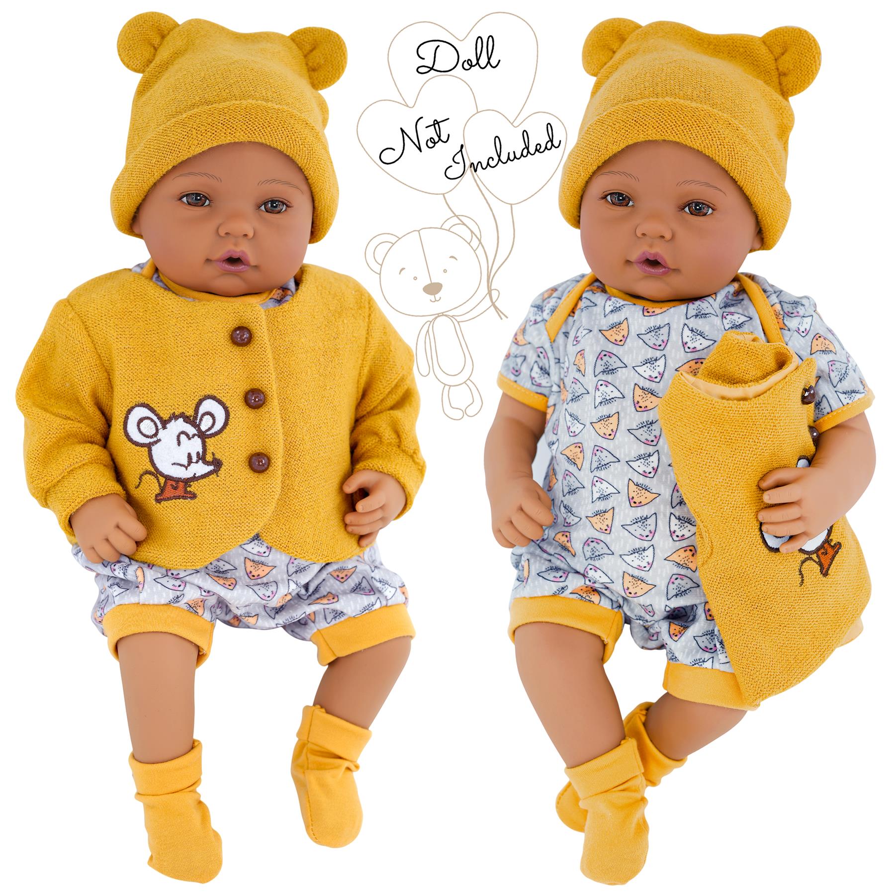 BiBi Outfits - Reborn Doll Clothes (Mouse) (50 cm / 20") by BiBi Doll - The Magic Toy Shop