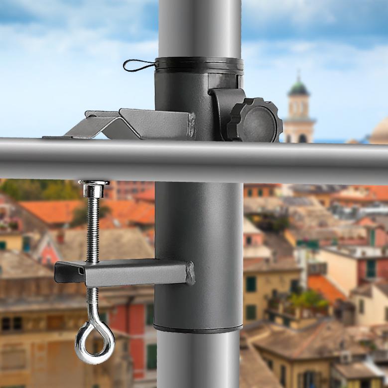 Metal Balcony Parasol Holder Clamp by GEEZY - The Magic Toy Shop