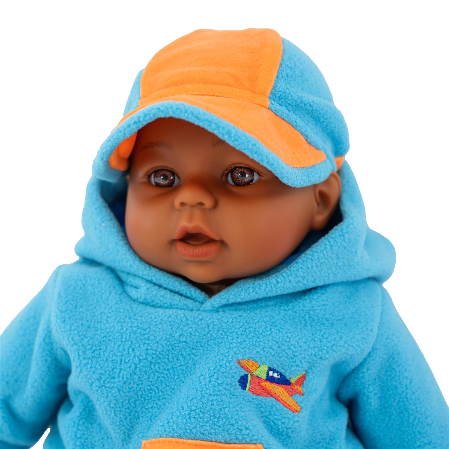 BiBi Black Baby Doll "Leo" (45 cm / 18") by BiBi Doll - The Magic Toy Shop