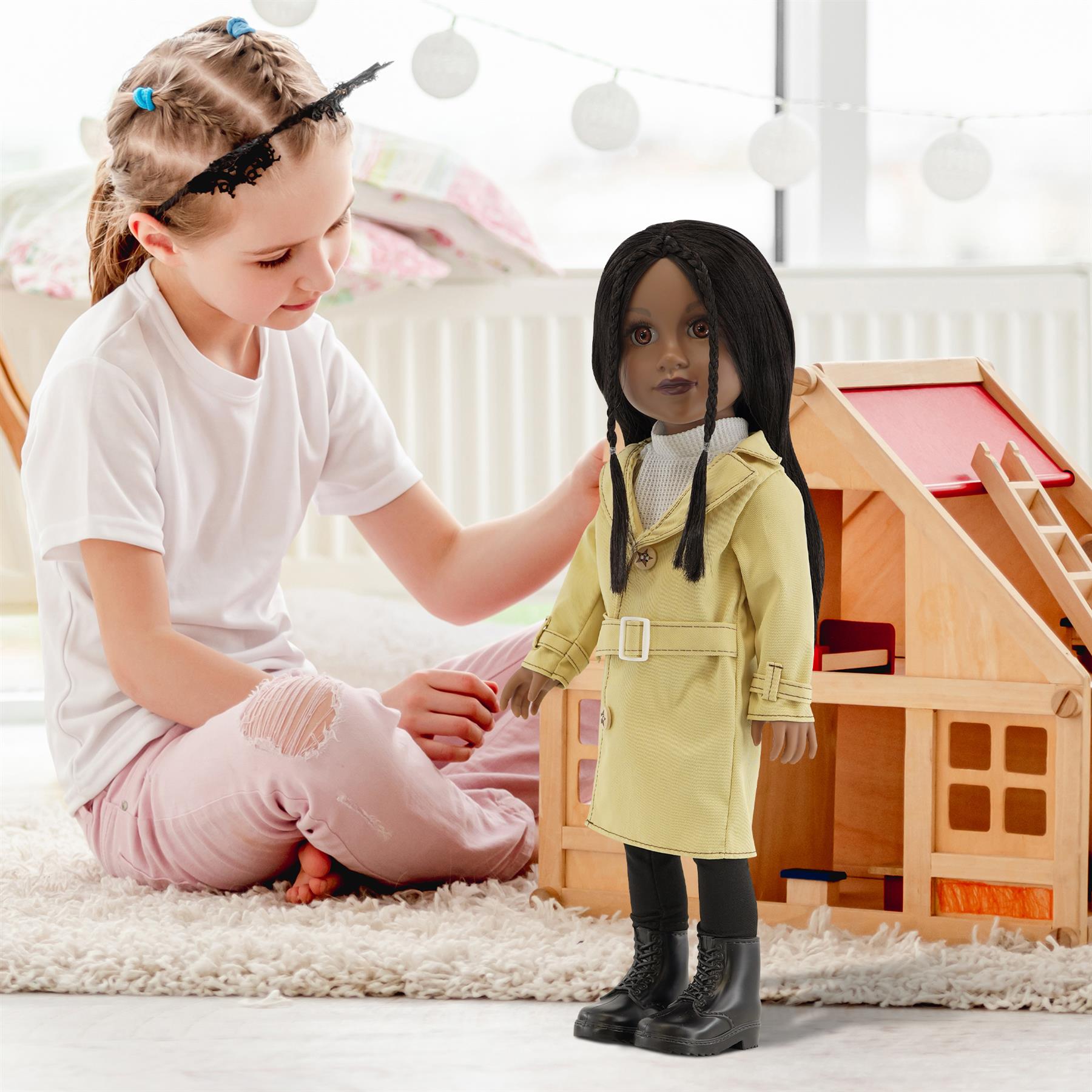 BiBi Fashion Black Doll "NAOMI" (47 cm / 18") by BiBi Doll - The Magic Toy Shop