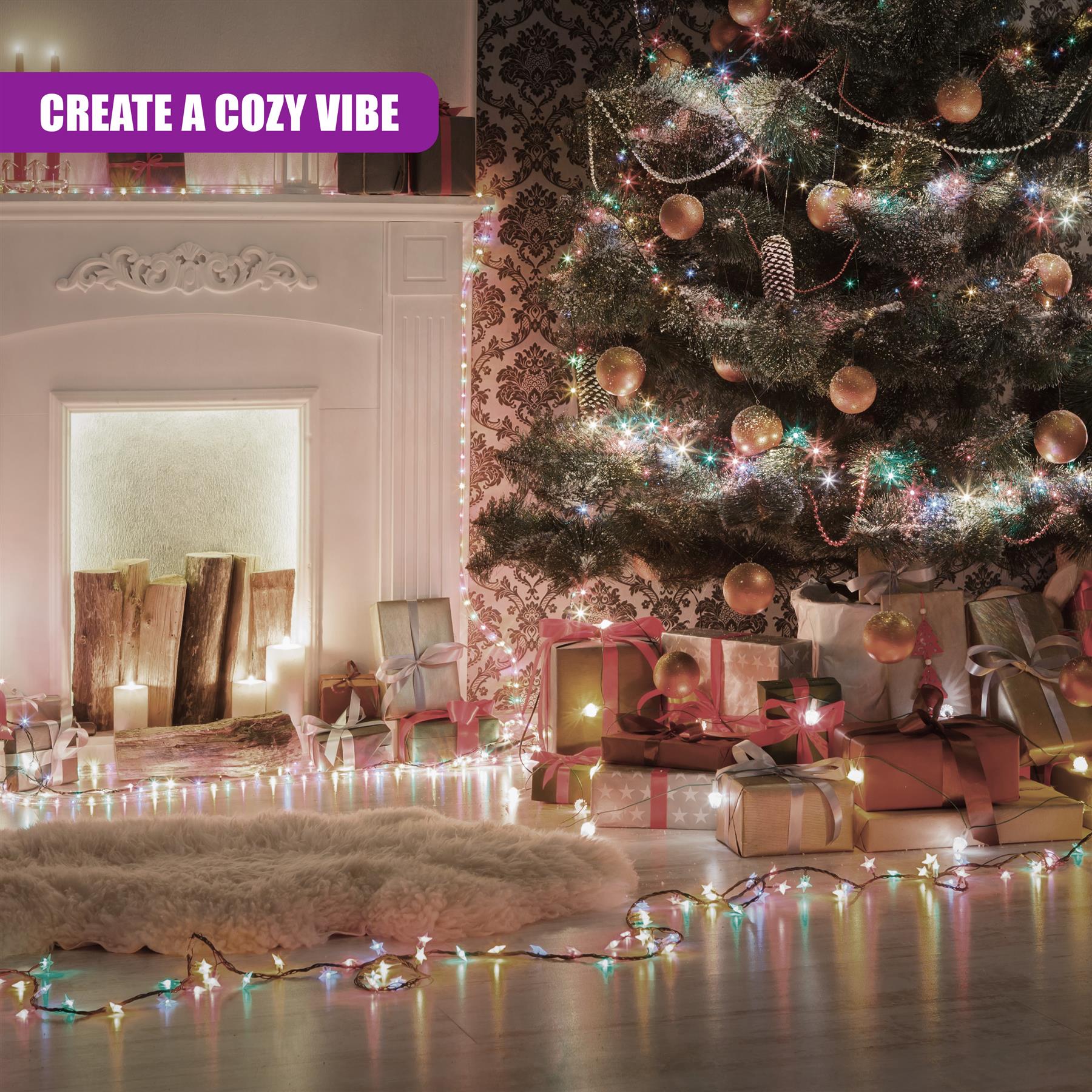 300 LED Cluster Christmas Lights - Pastel by GEEZY - The Magic Toy Shop