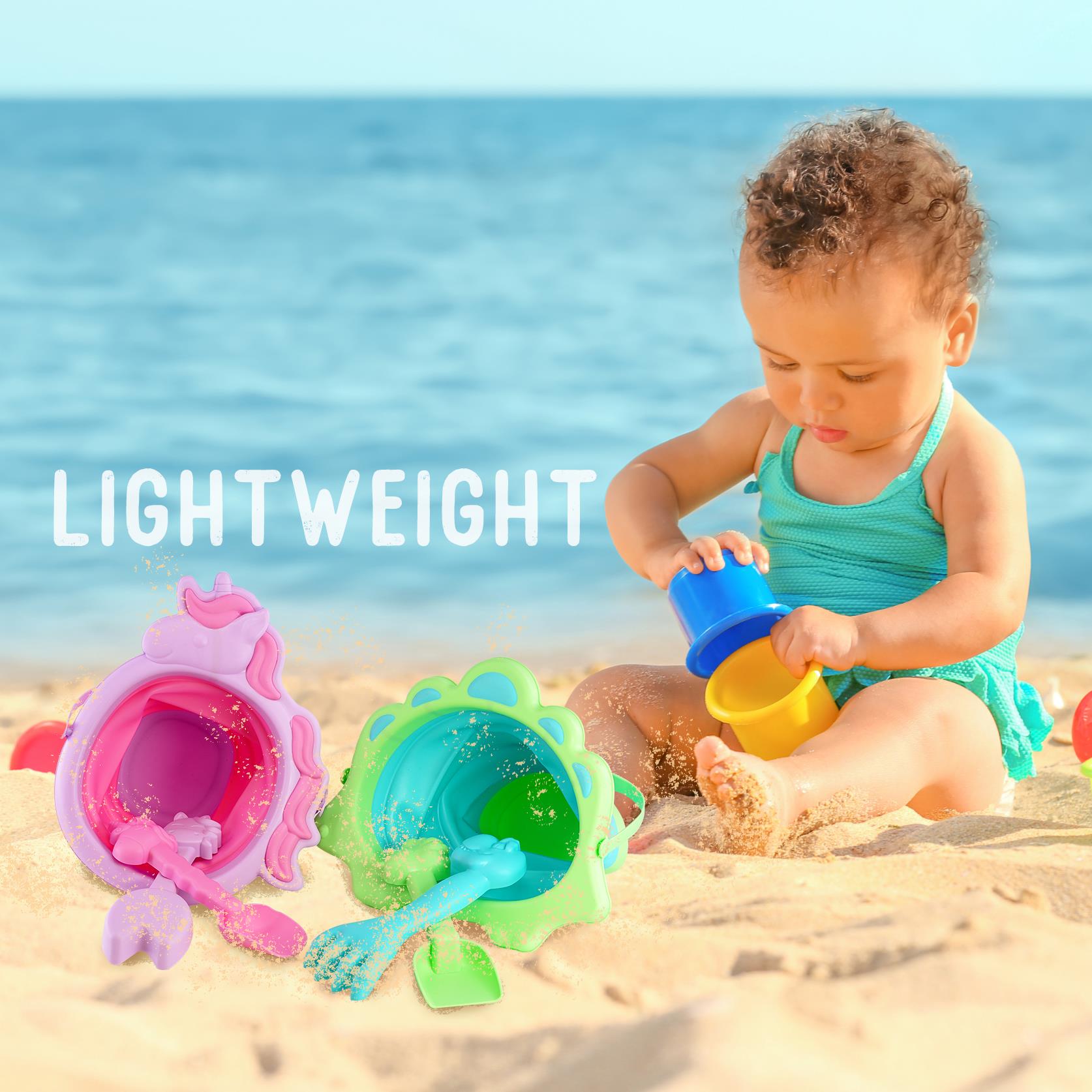 Collapsible Beach Bucket & Spade Sets
