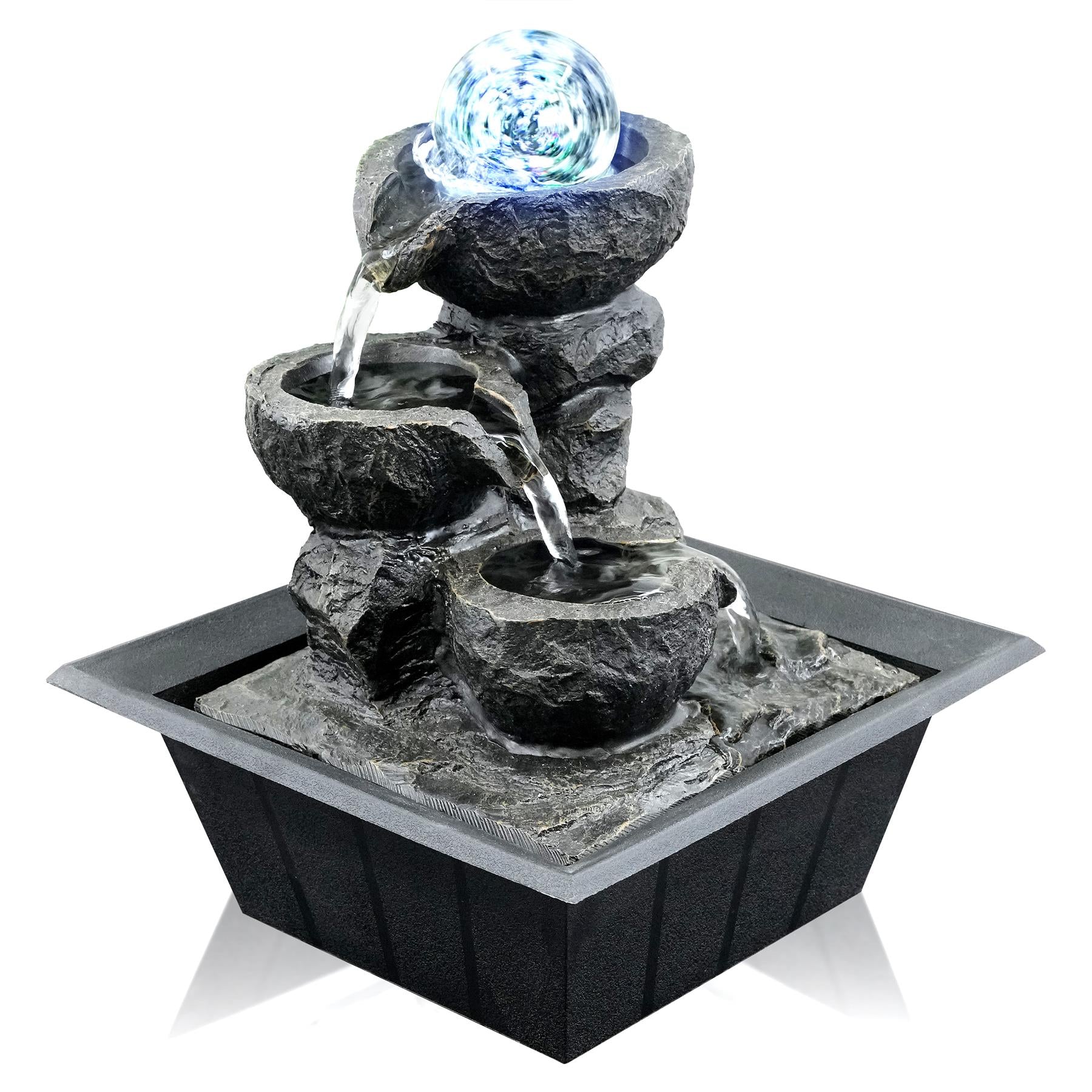 Crystal Ball Water Feature Indoor With LED by GEEZY - The Magic Toy Shop