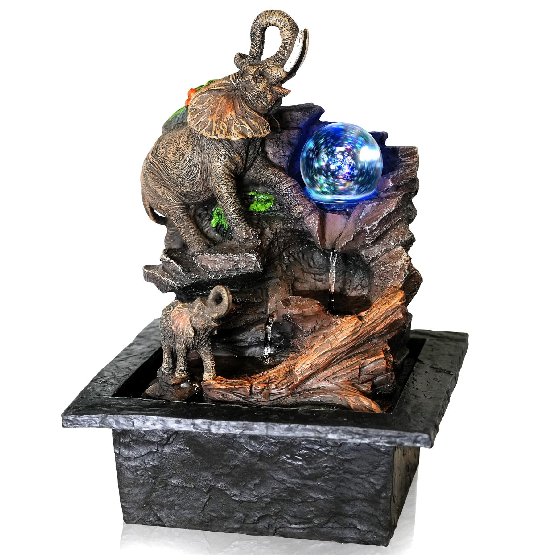 Elephant Water Feature Indoor With LED by GEEZY - The Magic Toy Shop