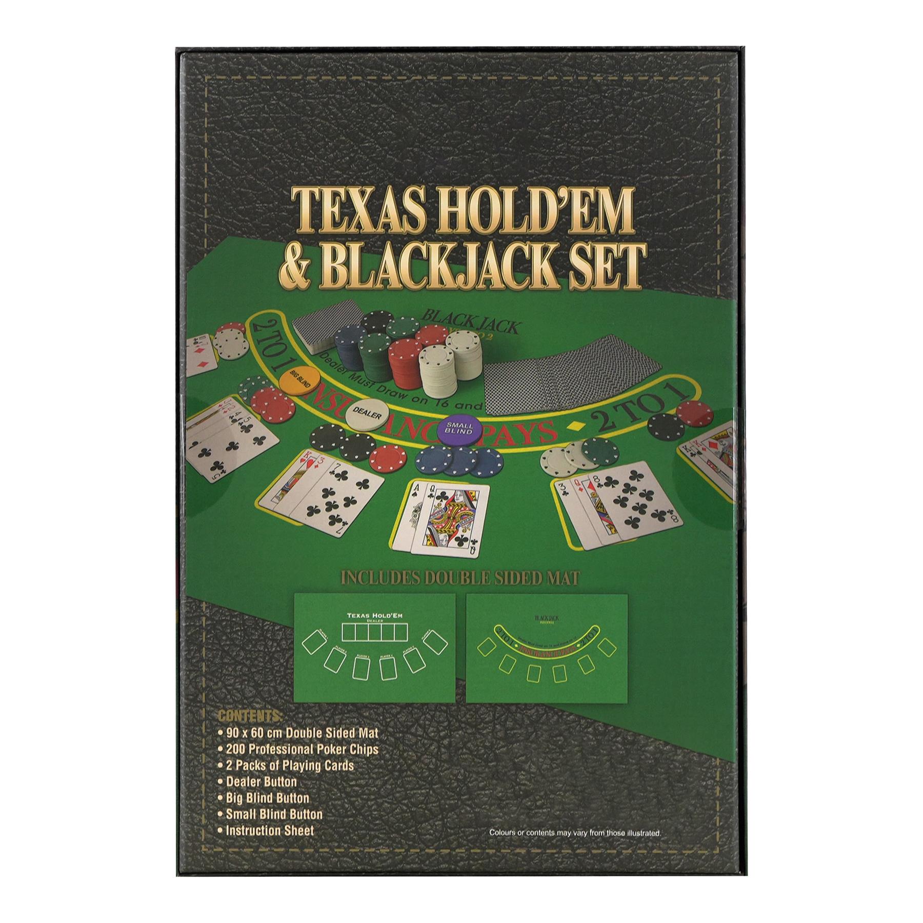 2 in 1 Texas Hold'em & Blackjack Set by The Magic Toy Shop - The Magic Toy Shop