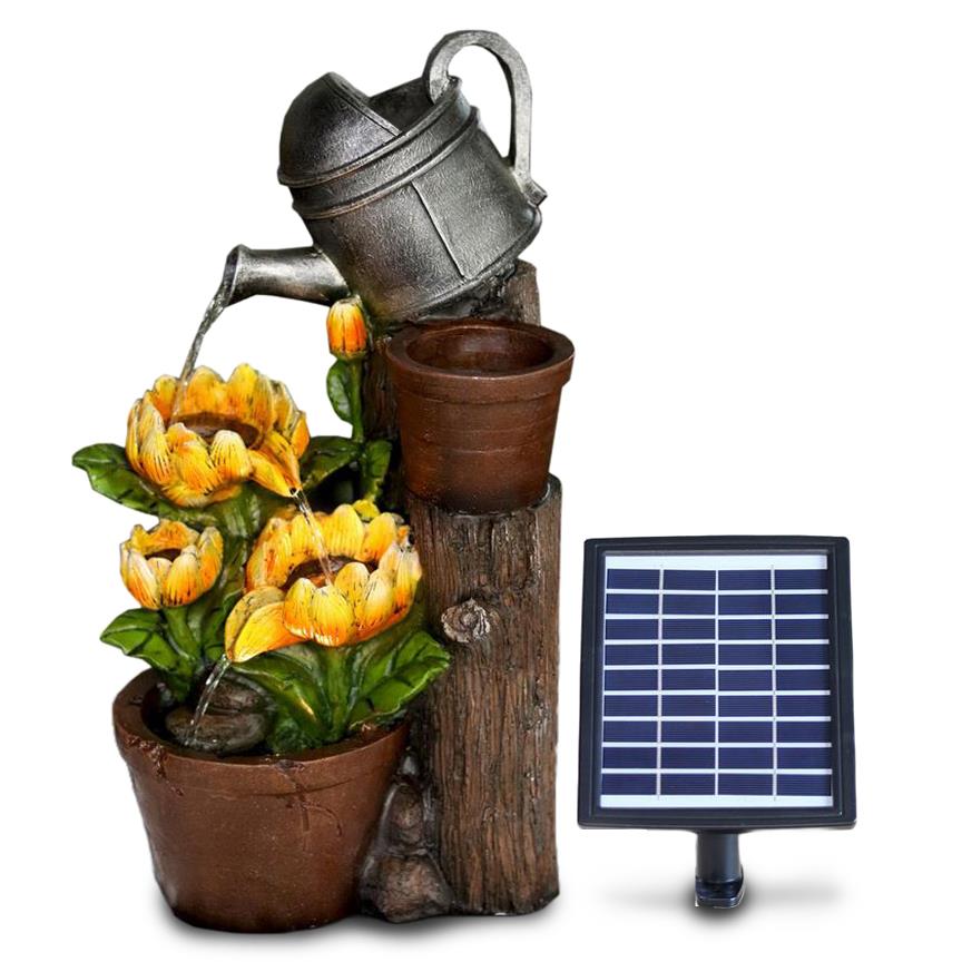 Sunflower Solar Water Feature Outdoor With LED by GEEZY - The Magic Toy Shop