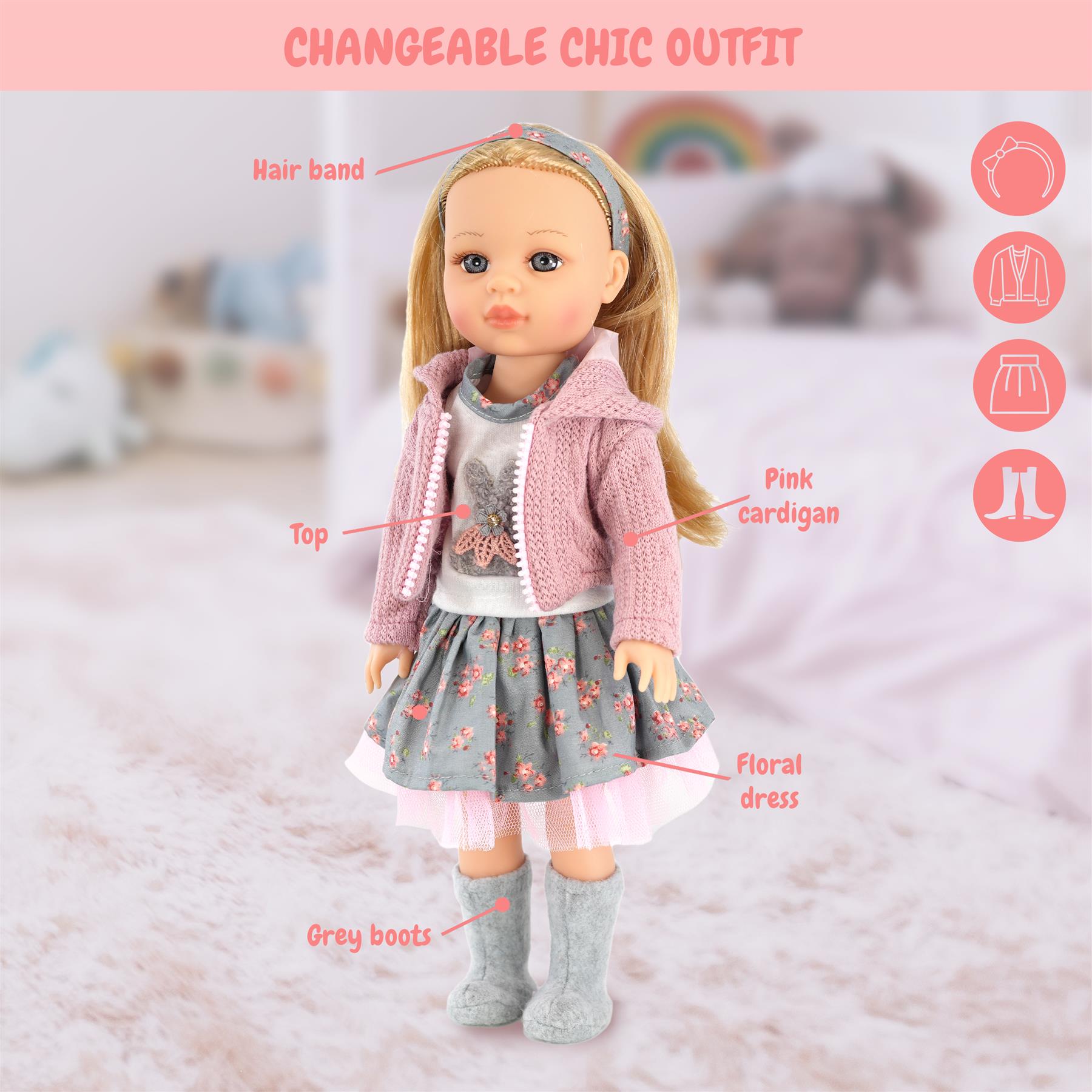 BiBi Fashion Doll " Sophia" (38 cm / 15") by BiBi Doll - The Magic Toy Shop