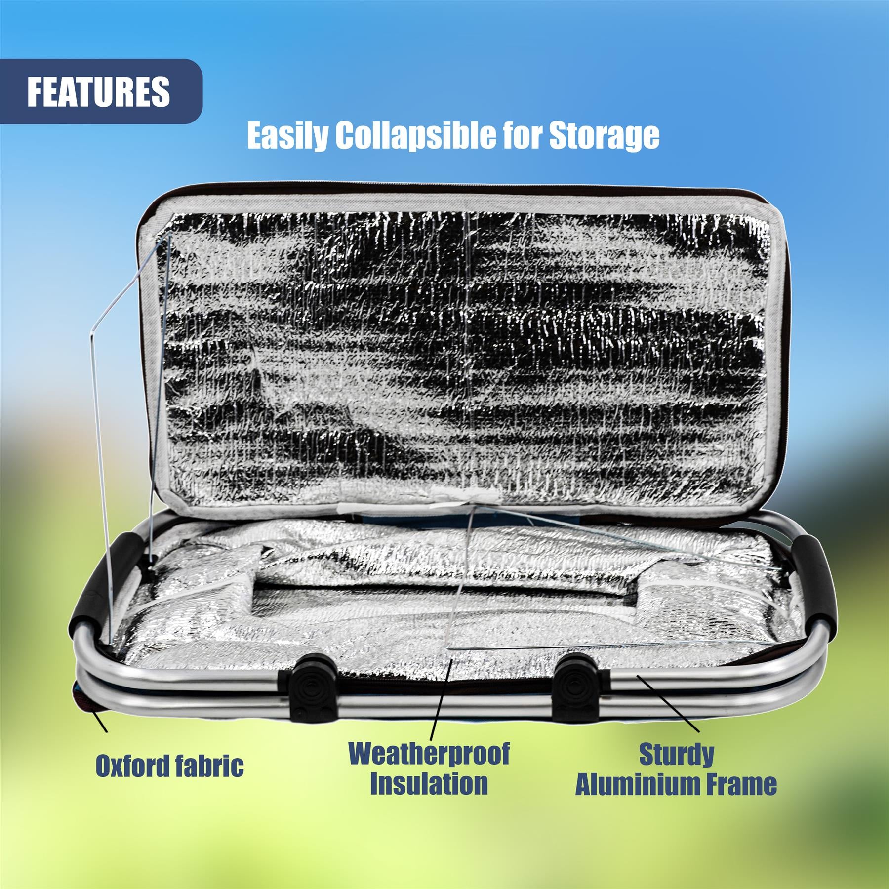 Navy Cooler Basket Bag by Geezy - The Magic Toy Shop