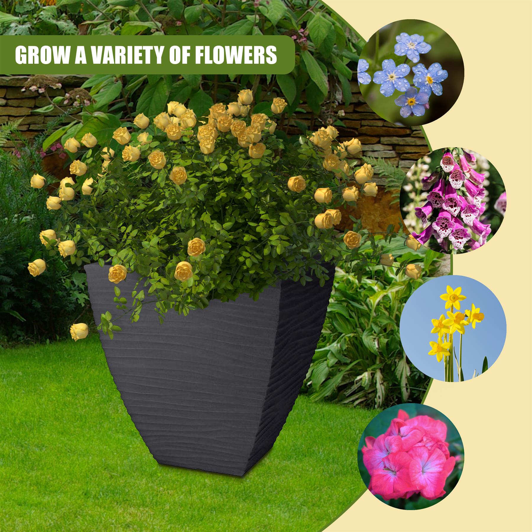 Large Flower Pot - Waves Pattern by GEEZY - The Magic Toy Shop