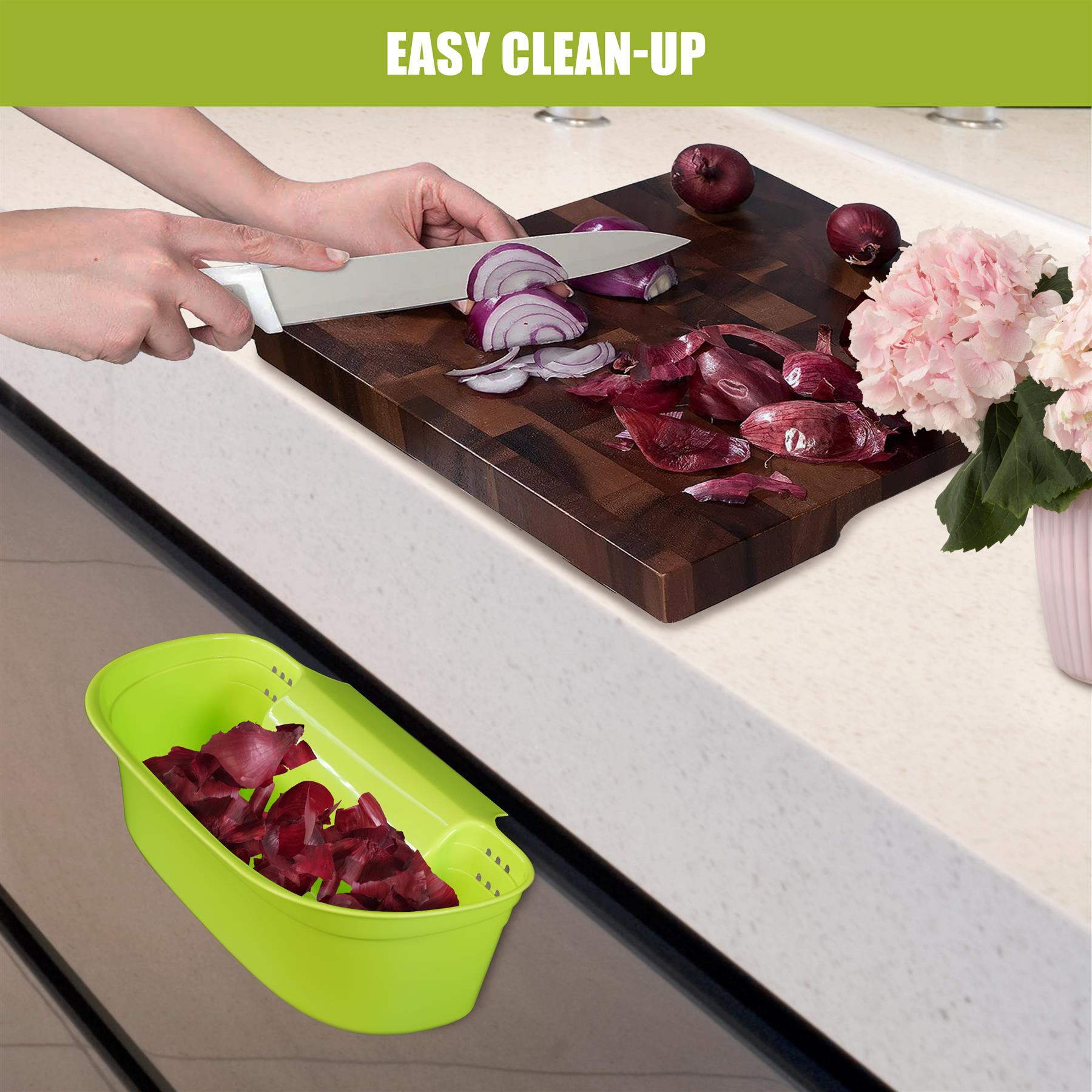 Hanging Kitchen Waste Basket 1.5L by Geezy - The Magic Toy Shop