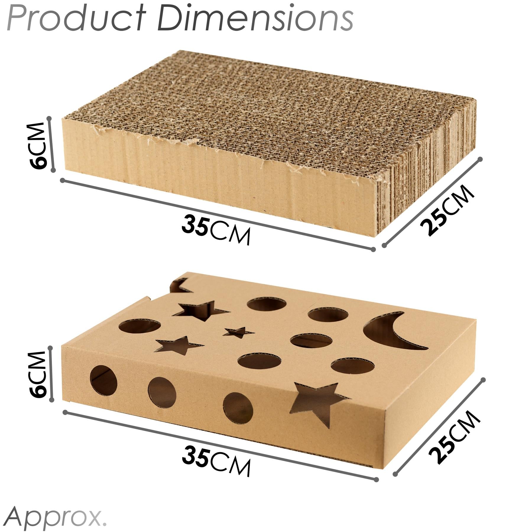 Cat Box Scratching Pad With Catnip & Toy Ball by GEEZY - The Magic Toy Shop