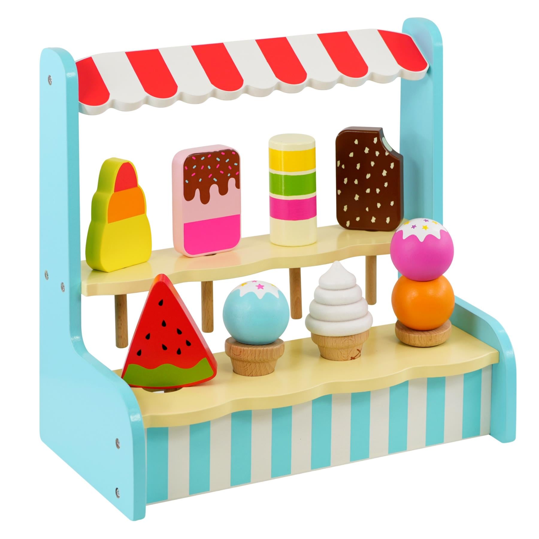 Wooden Toy Ice Cream Toy Store Wooden Ice Cream Maker Toy For Toddler Girl's Pretend Play, Kid's