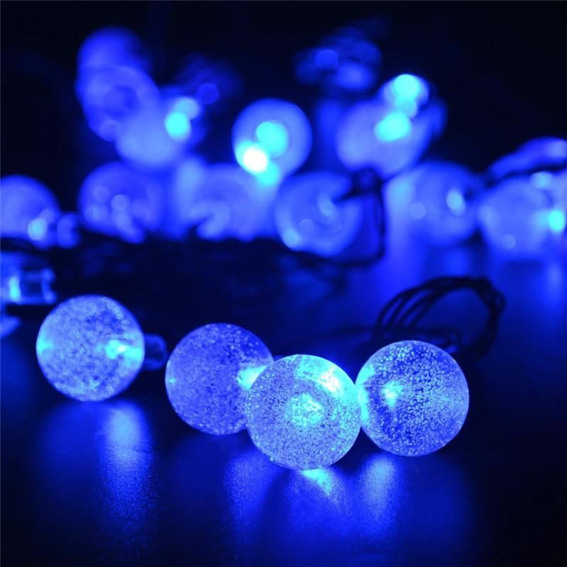 White & Blue Led String Lights In Crystal Balls Design by GEEZY - The Magic Toy Shop