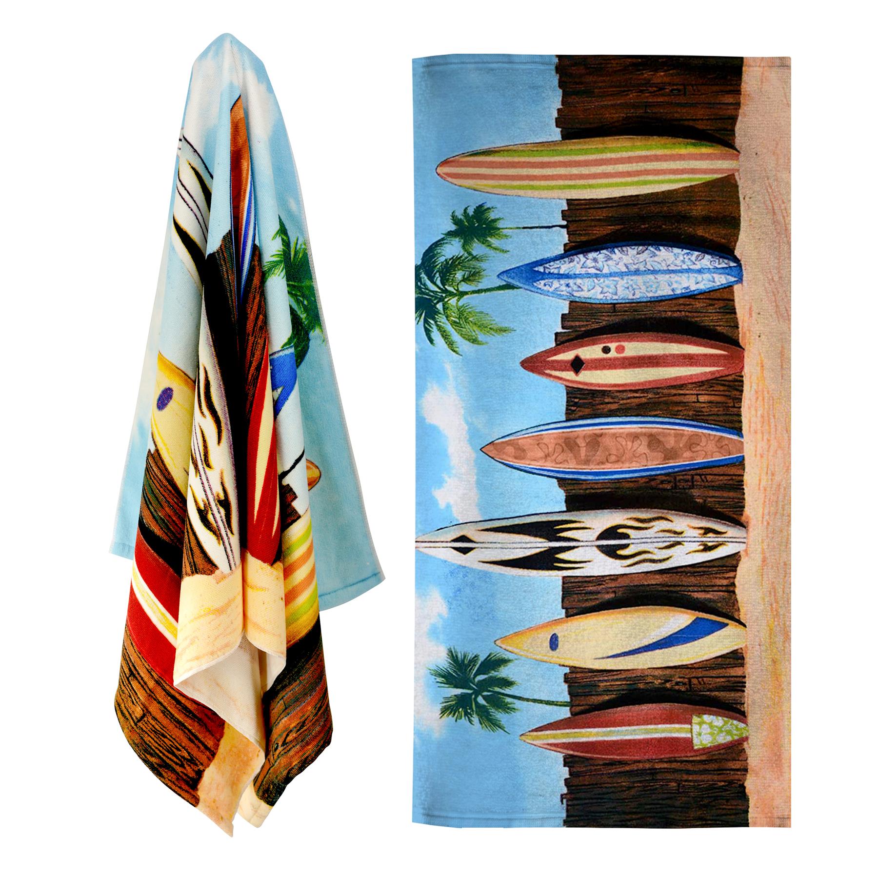 Surfboards Design Large Towel by Geezy - The Magic Toy Shop