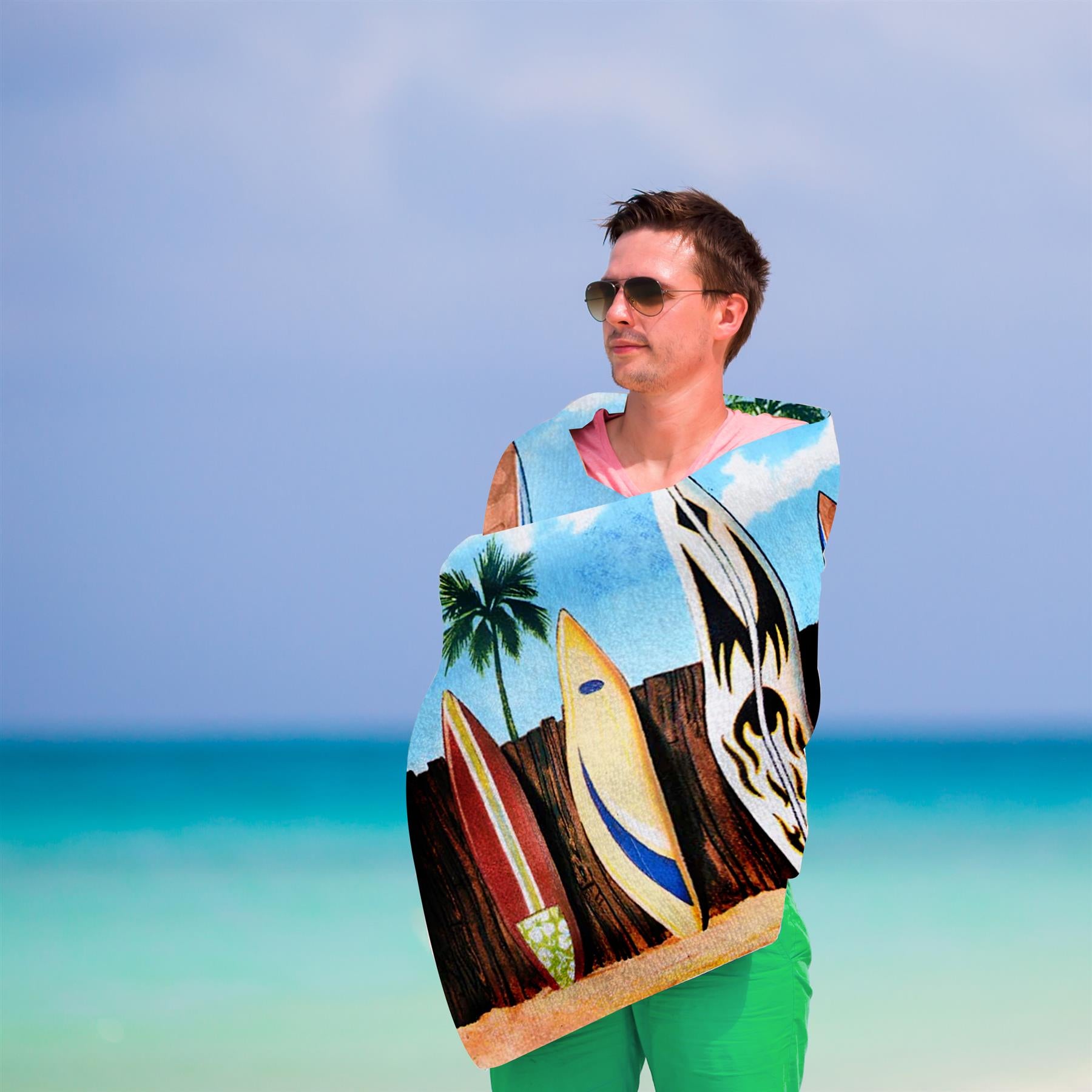 Surfboards Design Large Towel by Geezy - The Magic Toy Shop