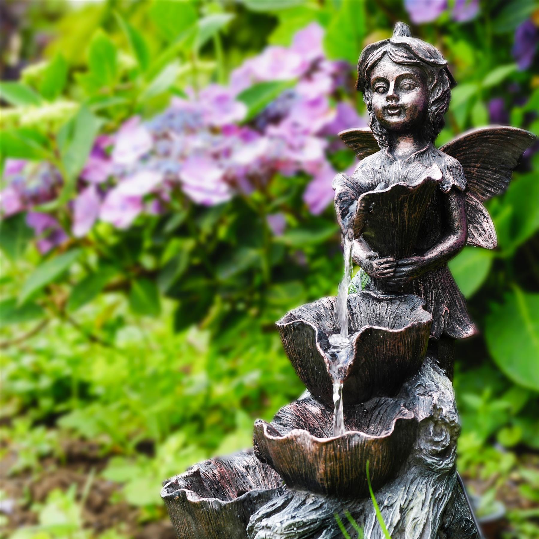 Fairy Solar Water Feature Outdoor With LED by GEEZY - The Magic Toy Shop