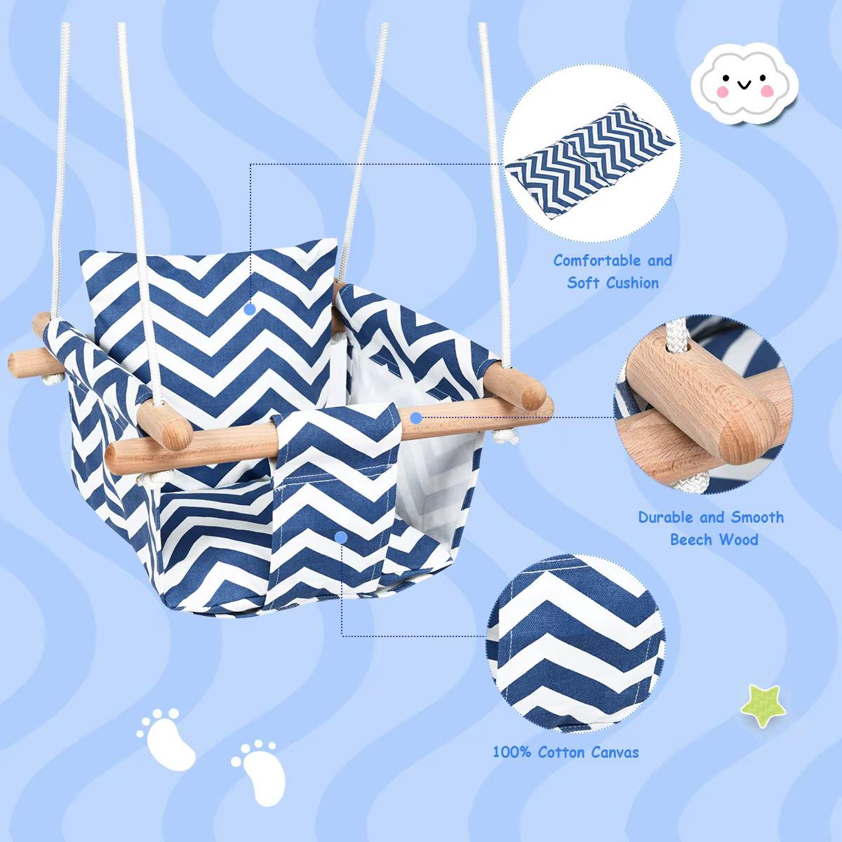Cotton Swing Seat for Babies and Toddlers by The Magic Toy Shop - The Magic Toy Shop
