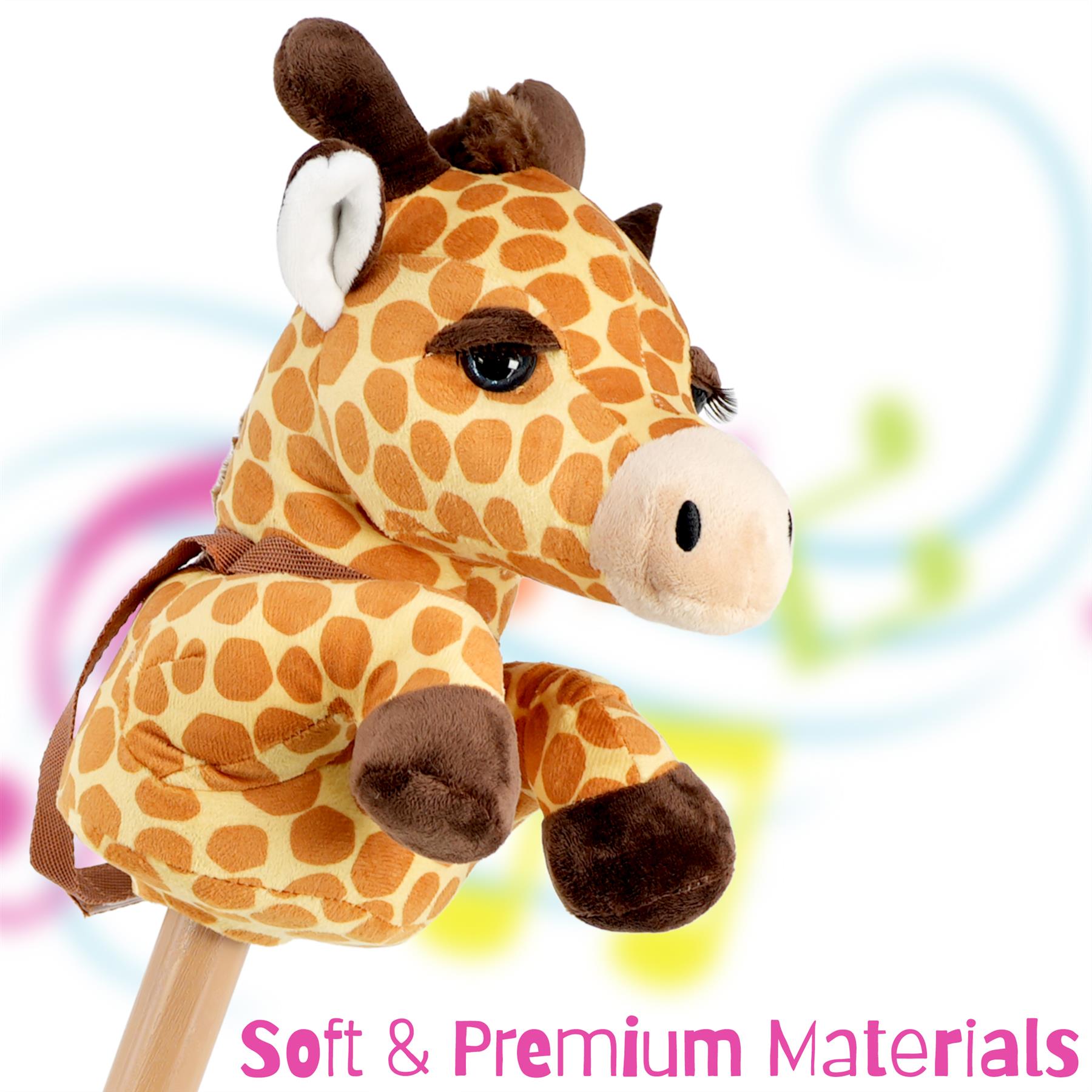 Kids Hobby Horse Toy Giraffe with Sounds by The Magic Toy Shop - The Magic Toy Shop
