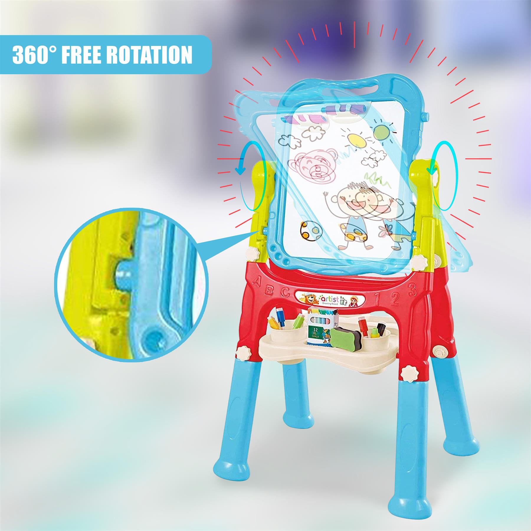 Blue Folding Double-Sided Magnetic Drawing Board by The Magic Toy Shop - The Magic Toy Shop