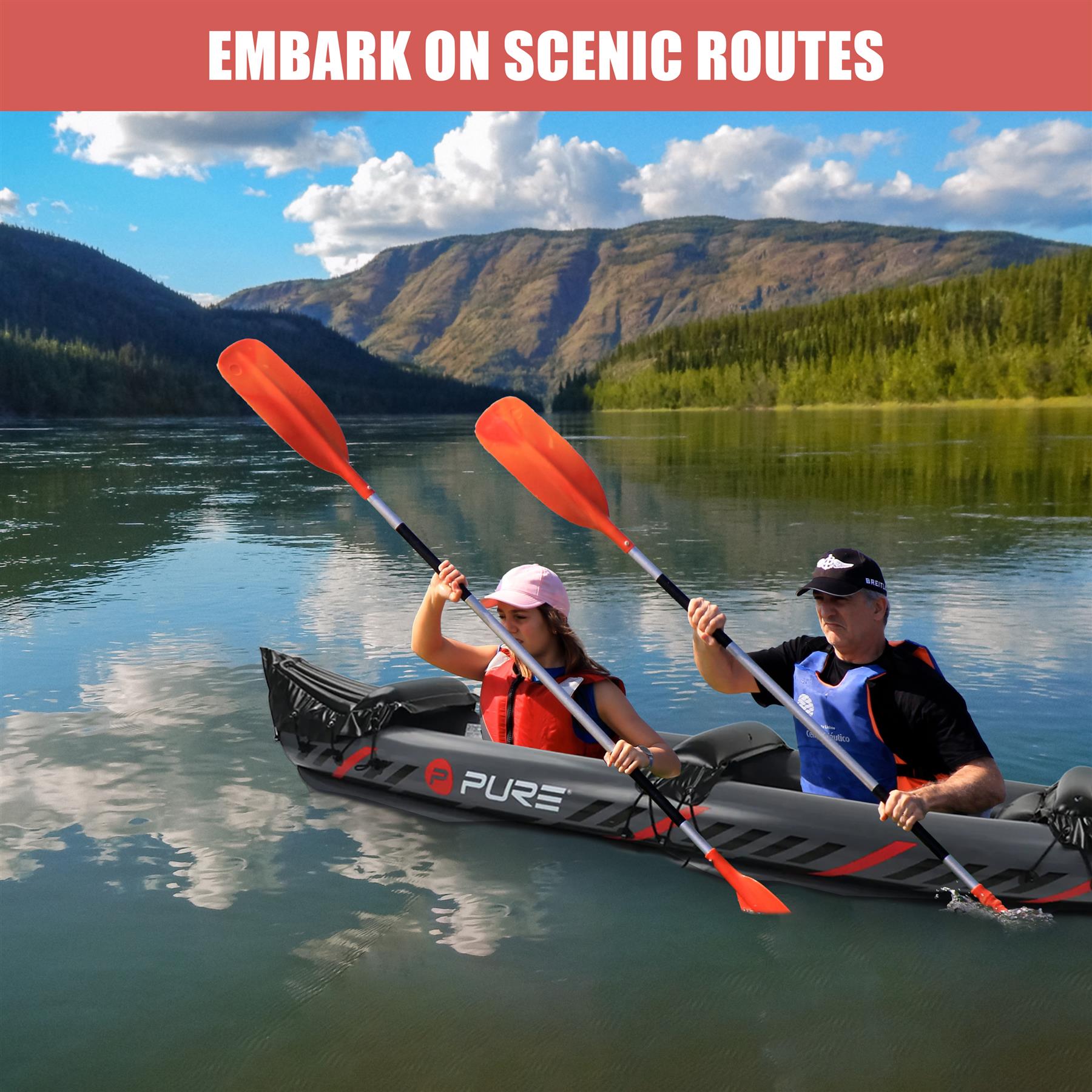 2 Person Inflatable Kayak with Accessories by GEEZY - The Magic Toy Shop