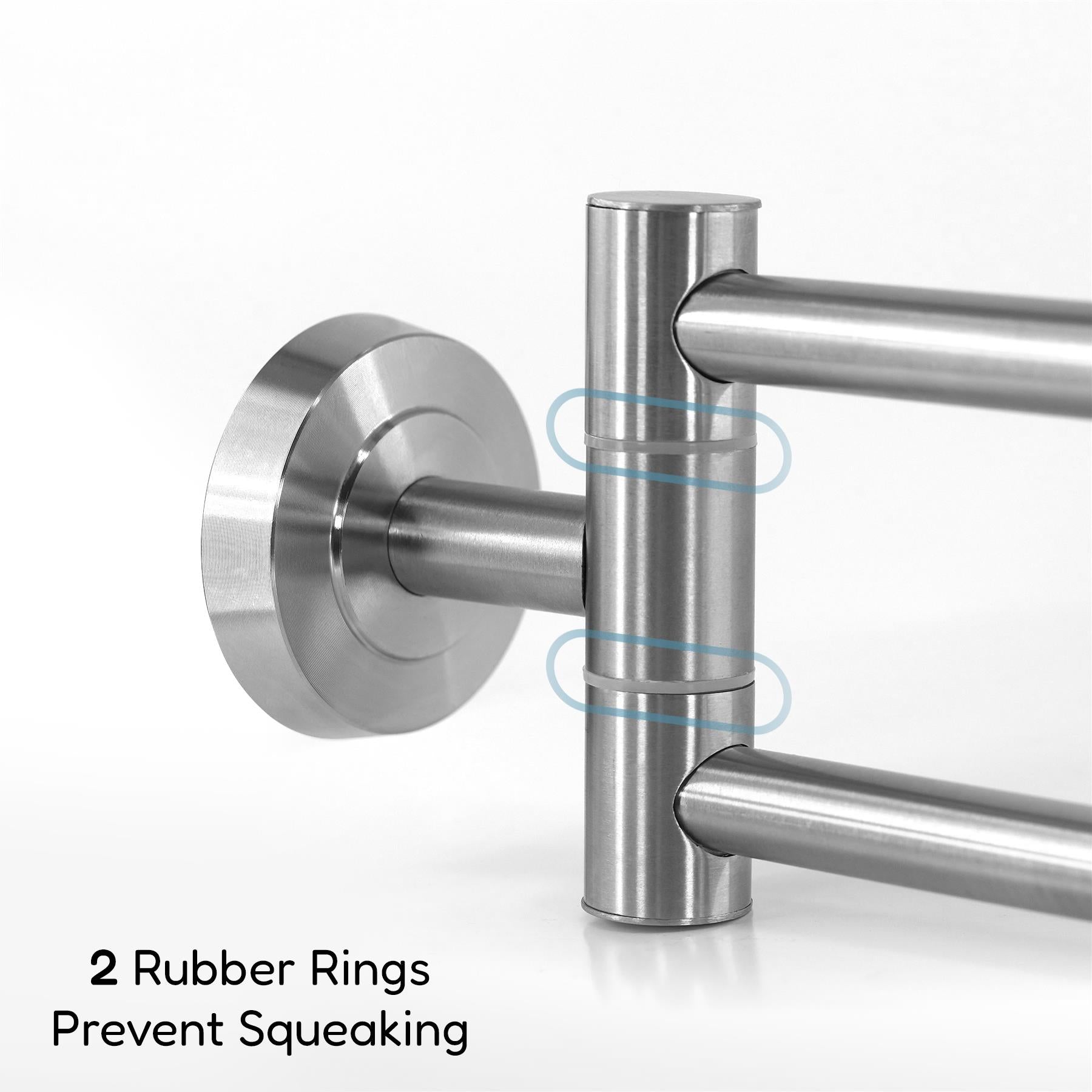Towel Rail Double Swivel Wall Mounted 50cm by Geezy - The Magic Toy Shop